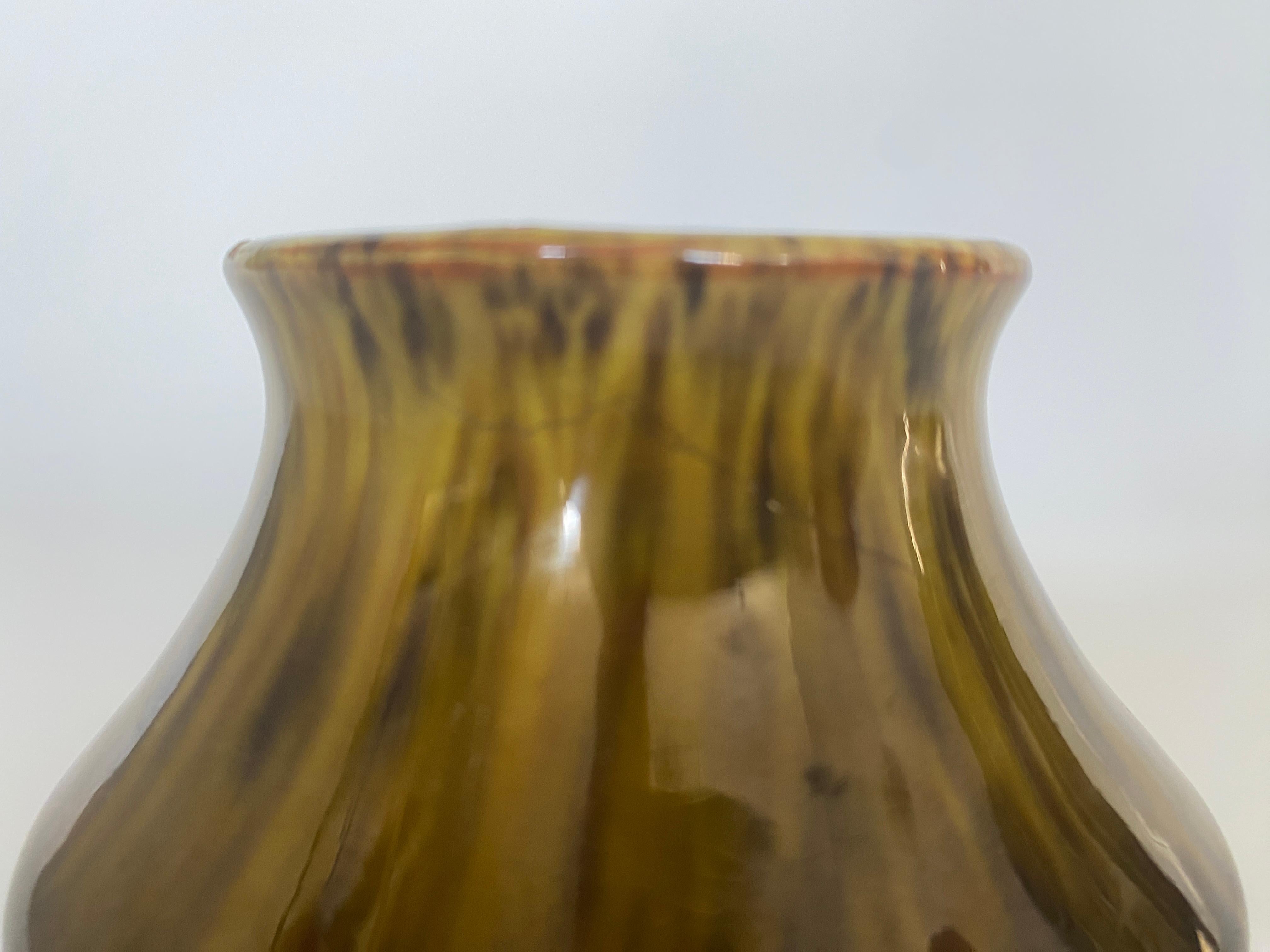 Vaso moderno scandinavo in ceramica smaltata nera e Oliver, Nittsjö Keramik, anni '60 in vendita 8