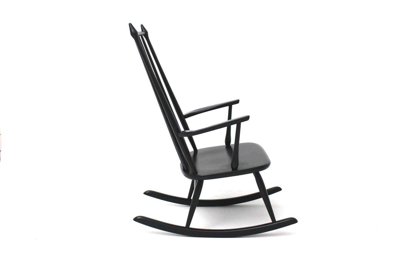 black modern rocking chair