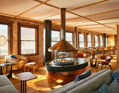 Scandinavian Modern Black Metal Base, Laser Chocolate Shaped Blop Armchair