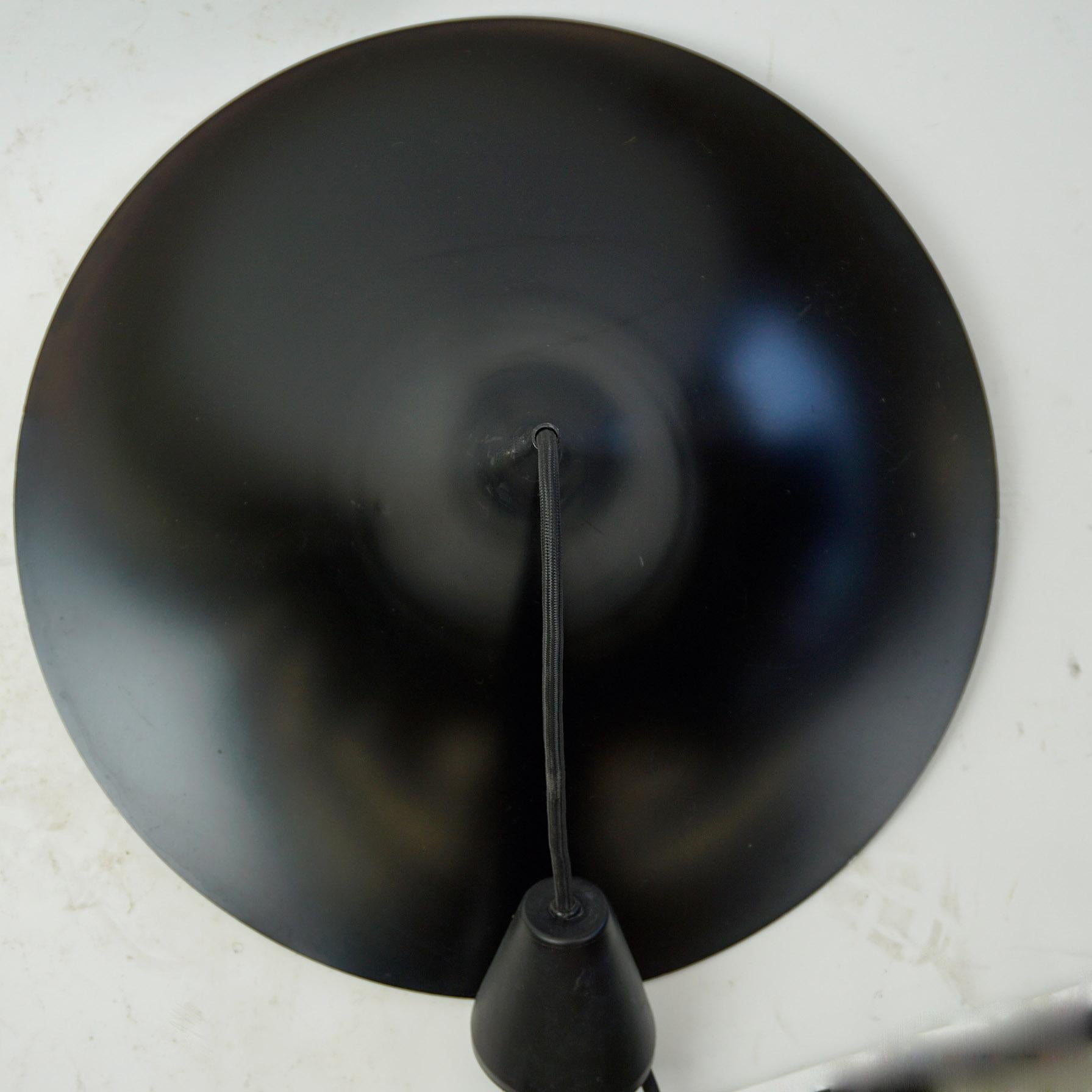 Scandinavian Modern Black Semi Pendant Lamp by Bonderup & Thorup for Fog & Mørup 1