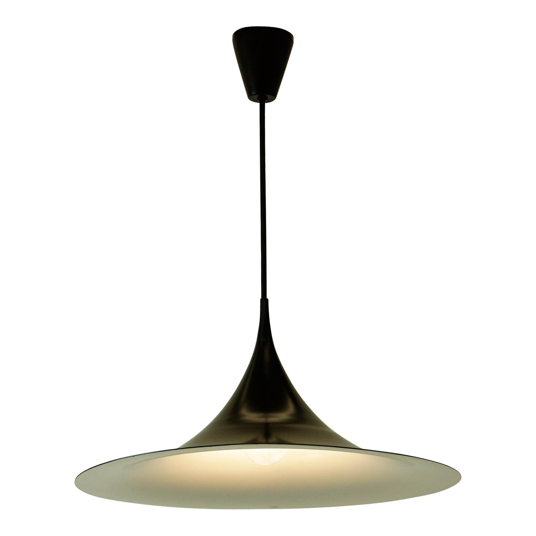 Scandinavian Modern Black Semi Pendant Lamp by Bonderup & Thorup for Fog & Mørup