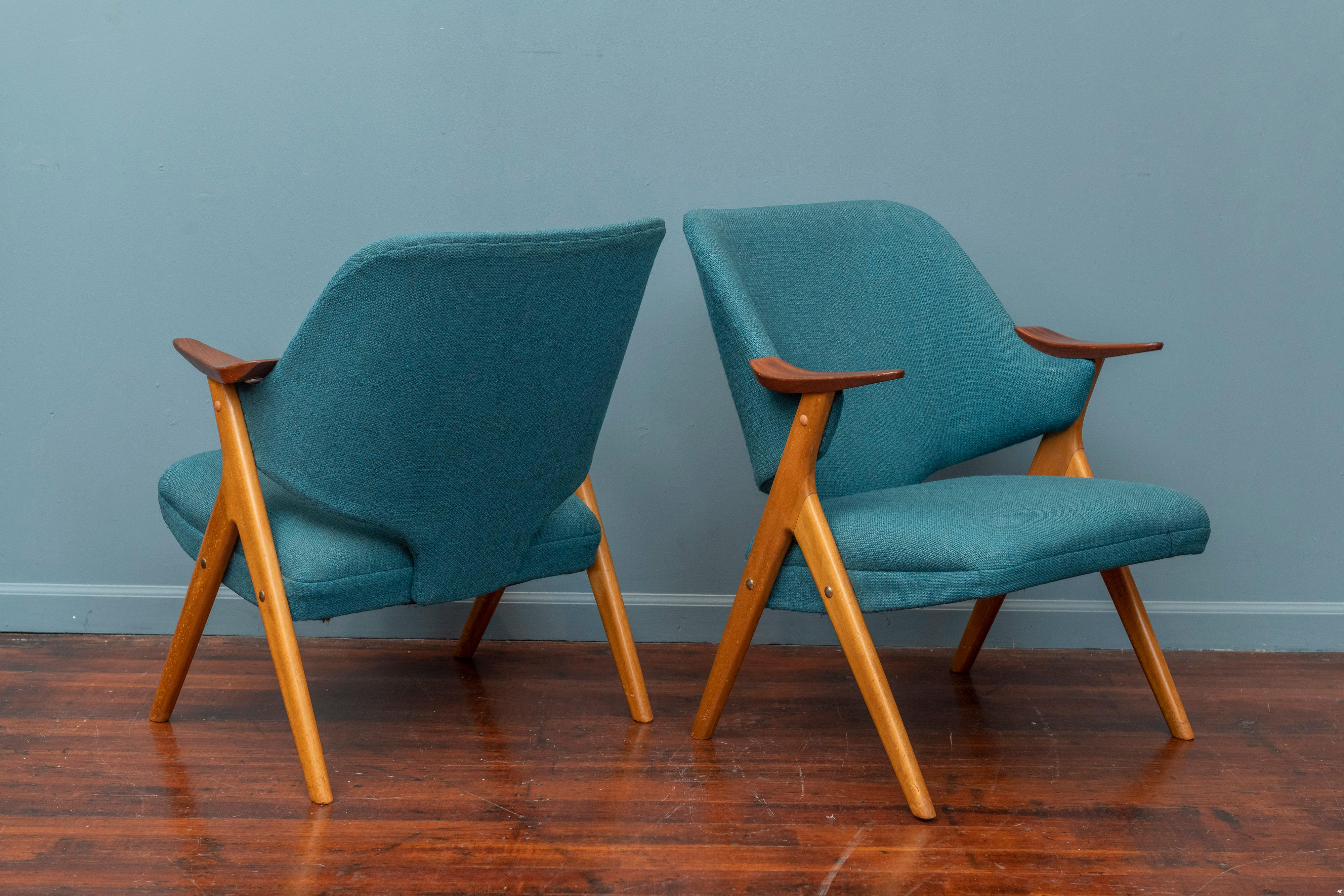 Scandinavian Modern Blinken Armchairs by Rastad & Relling 1