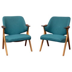 Scandinavian Modern Blinken Armchairs by Rastad & Relling