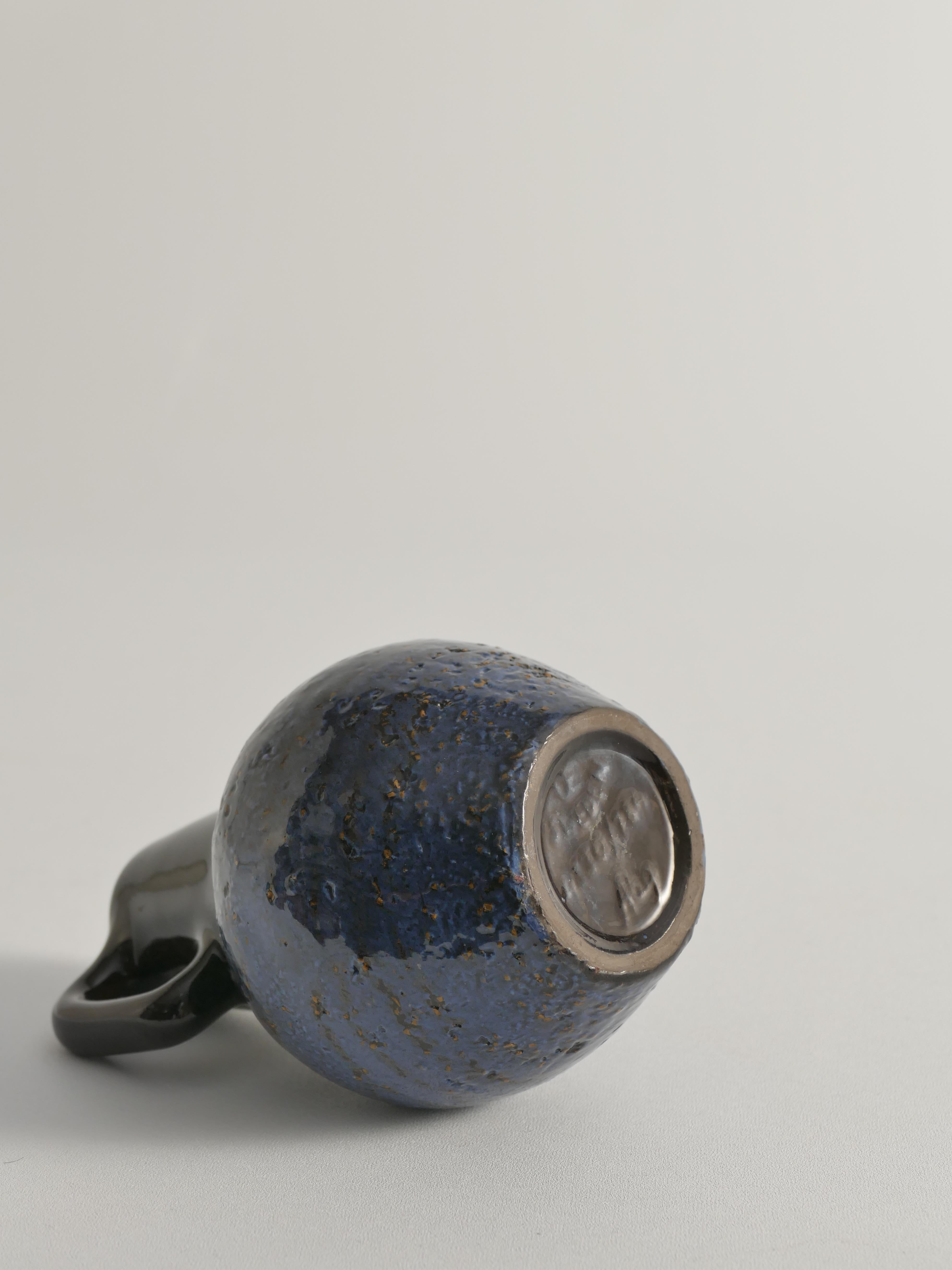 Vaso in ceramica blu The Modern Scandinavian,  Ingrid Atterberg per Upsala Ekeby, anni '60 in vendita 4