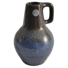 Scandinavian Modern Blue Ceramic Vase,  Ingrid Atterberg for Upsala Ekeby, 1960s