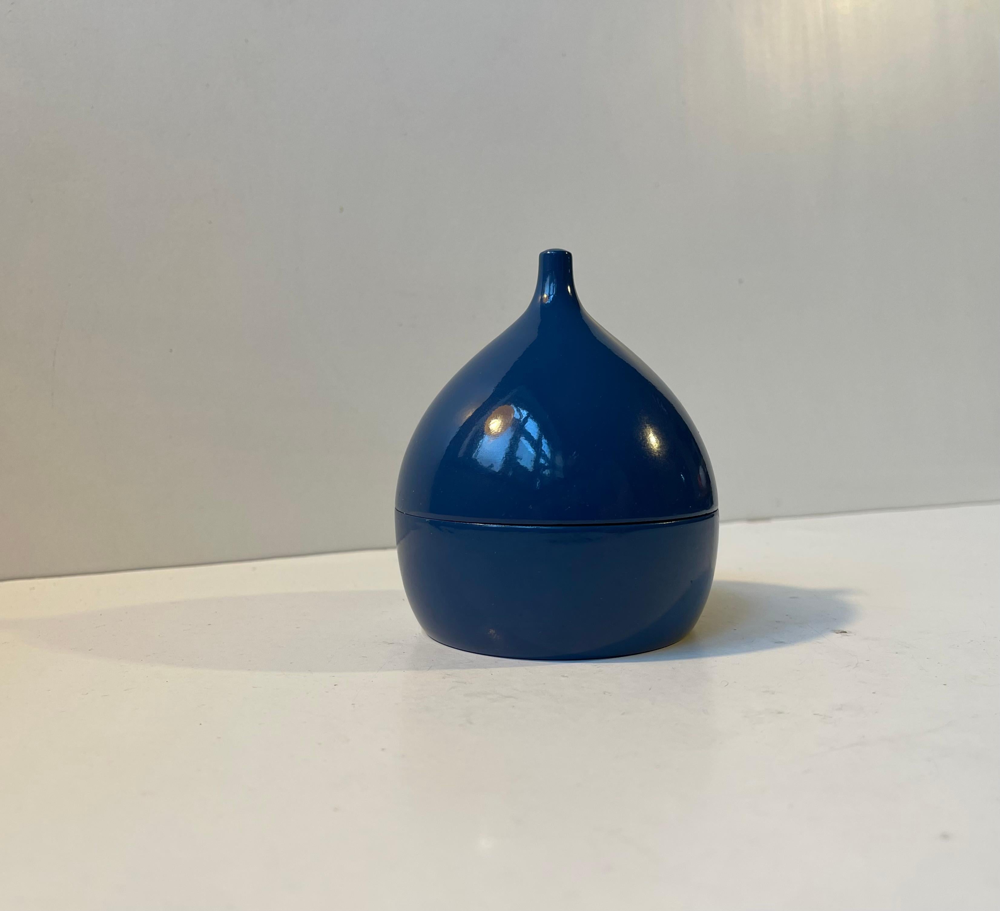 Danish Scandinavian Modern Blue Resin Drink Coasters by Laurids Lønborg, 1960s For Sale