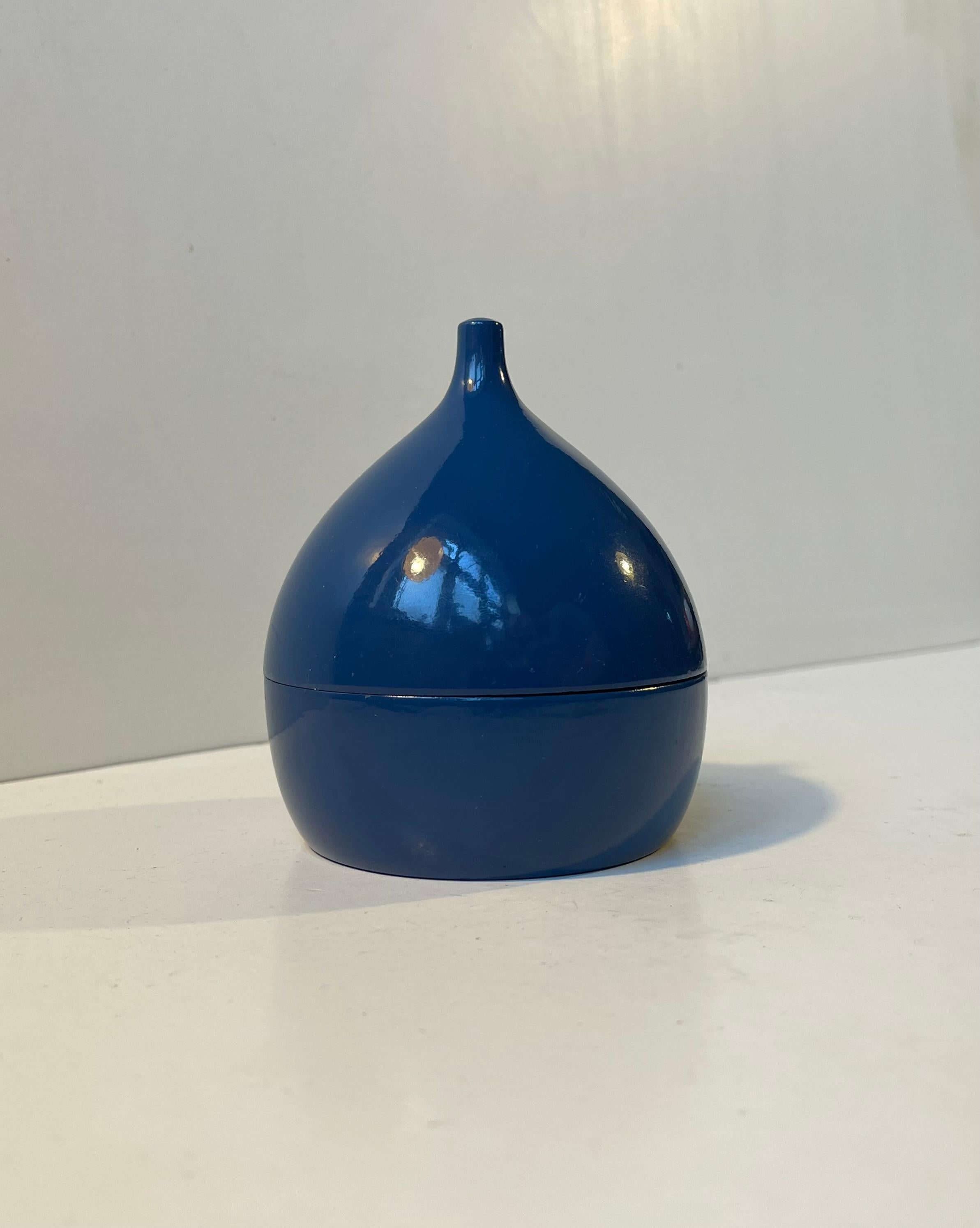 Painted Scandinavian Modern Blue Resin Drink Coasters by Laurids Lønborg, 1960s For Sale