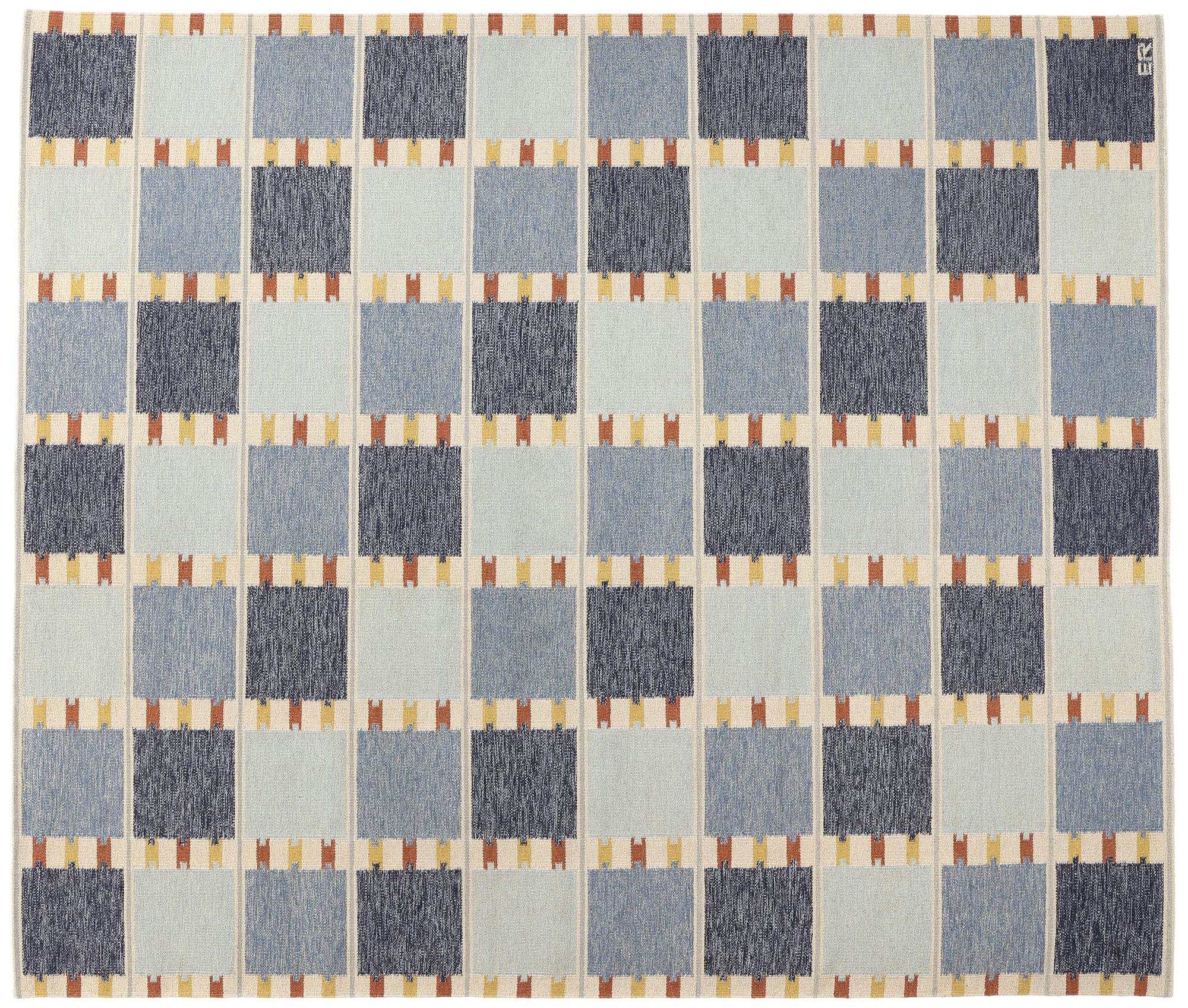 New Scandinavian Swedish Inspired Kilim Röllakan, 10'2 x 11'10 in vendita 2