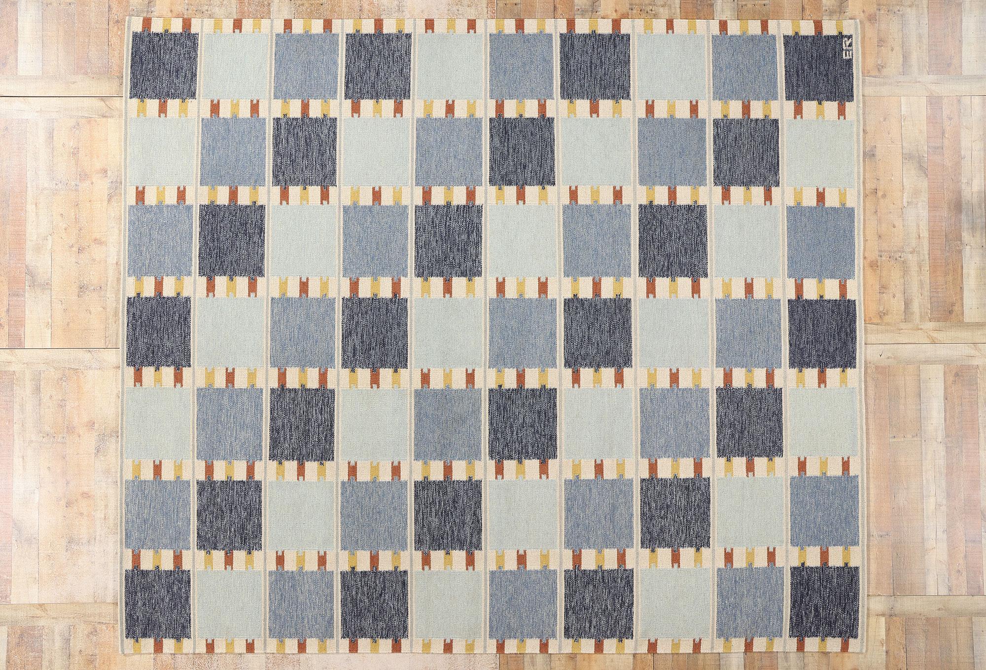 New Scandinavian Swedish Inspired Kilim Röllakan, 10'2 x 11'10 in vendita 1