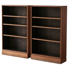 Vintage Scandinavian Modern Bookcases in Oak by Cabinetmaker I.P. Mørck, Denmark, 1930s