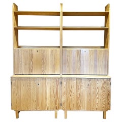 Skandinavische moderne Bücherregale aus Kiefernholz, 2er-Set, Svensk Fur, ca. 1960er Jahre