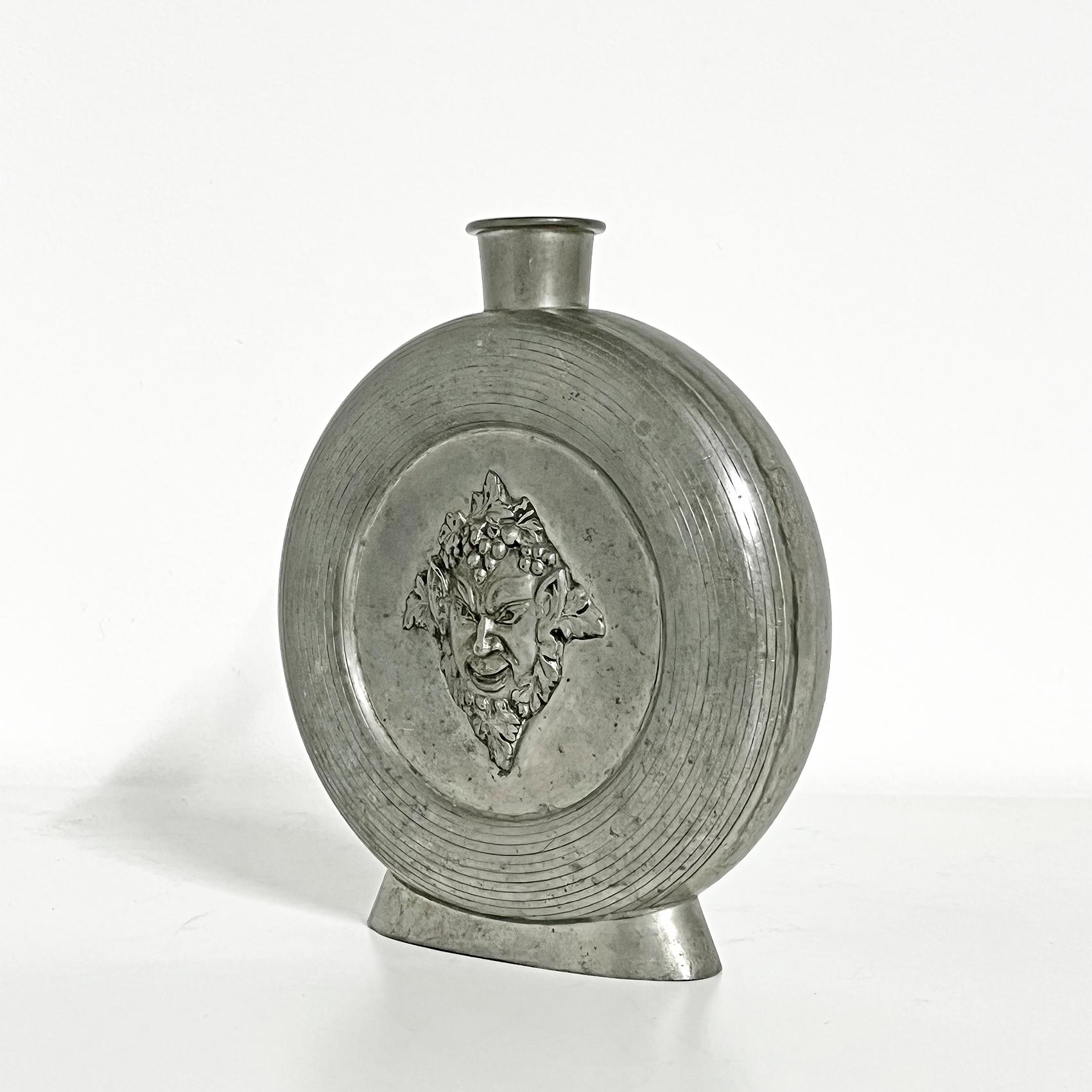Mid-20th Century Scandinavian Modern Bottle in Pewter by CG Hallberg -1934 For Sale
