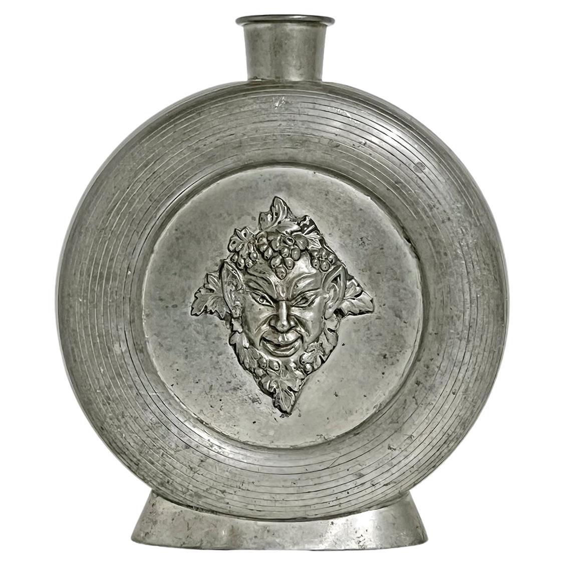 Scandinavian Modern Bottle in Pewter by CG Hallberg -1934