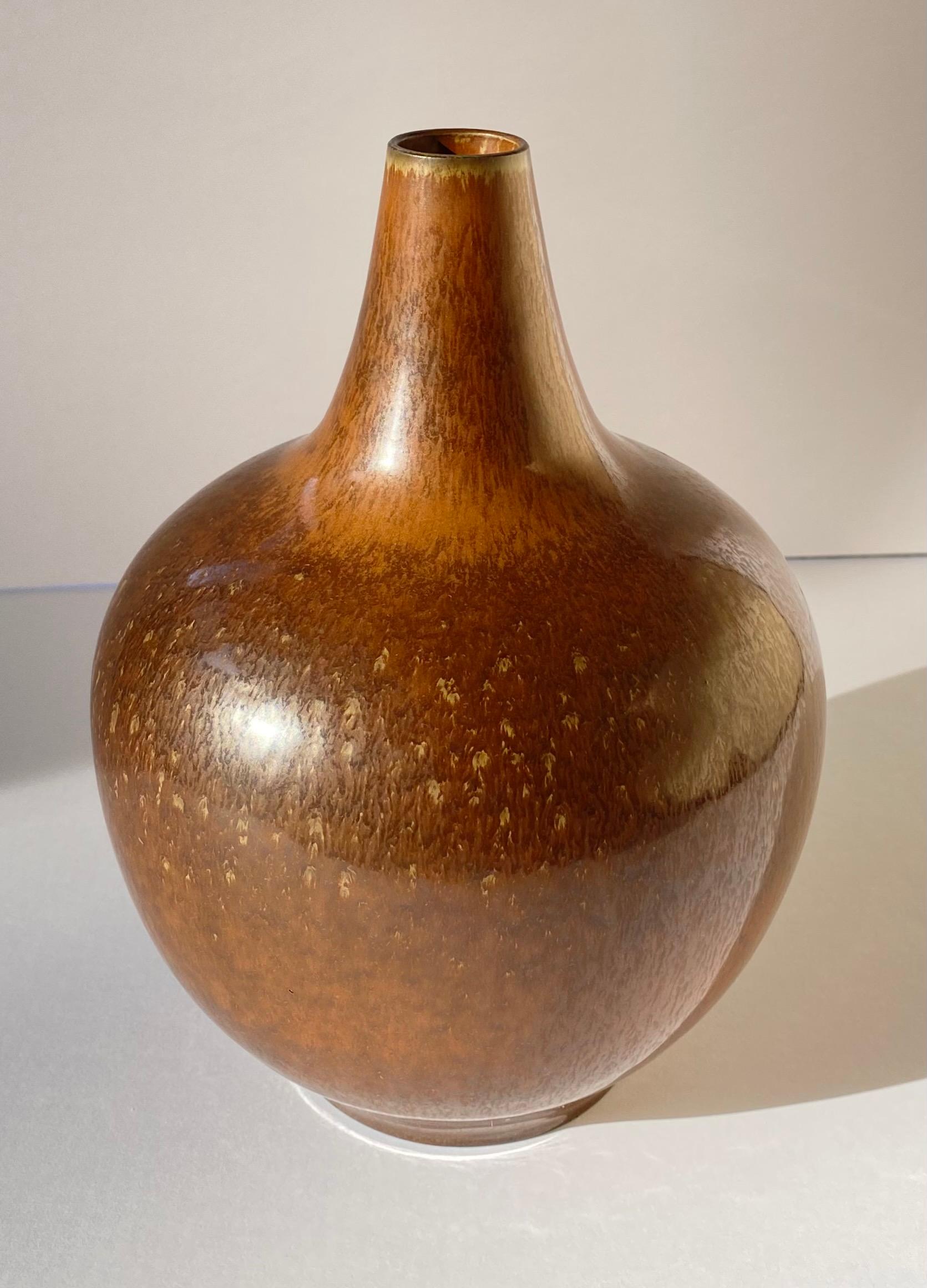 Glazed Scandinavian Modern Bottle Vase by Gunnar Nylund for Rorstrand For Sale