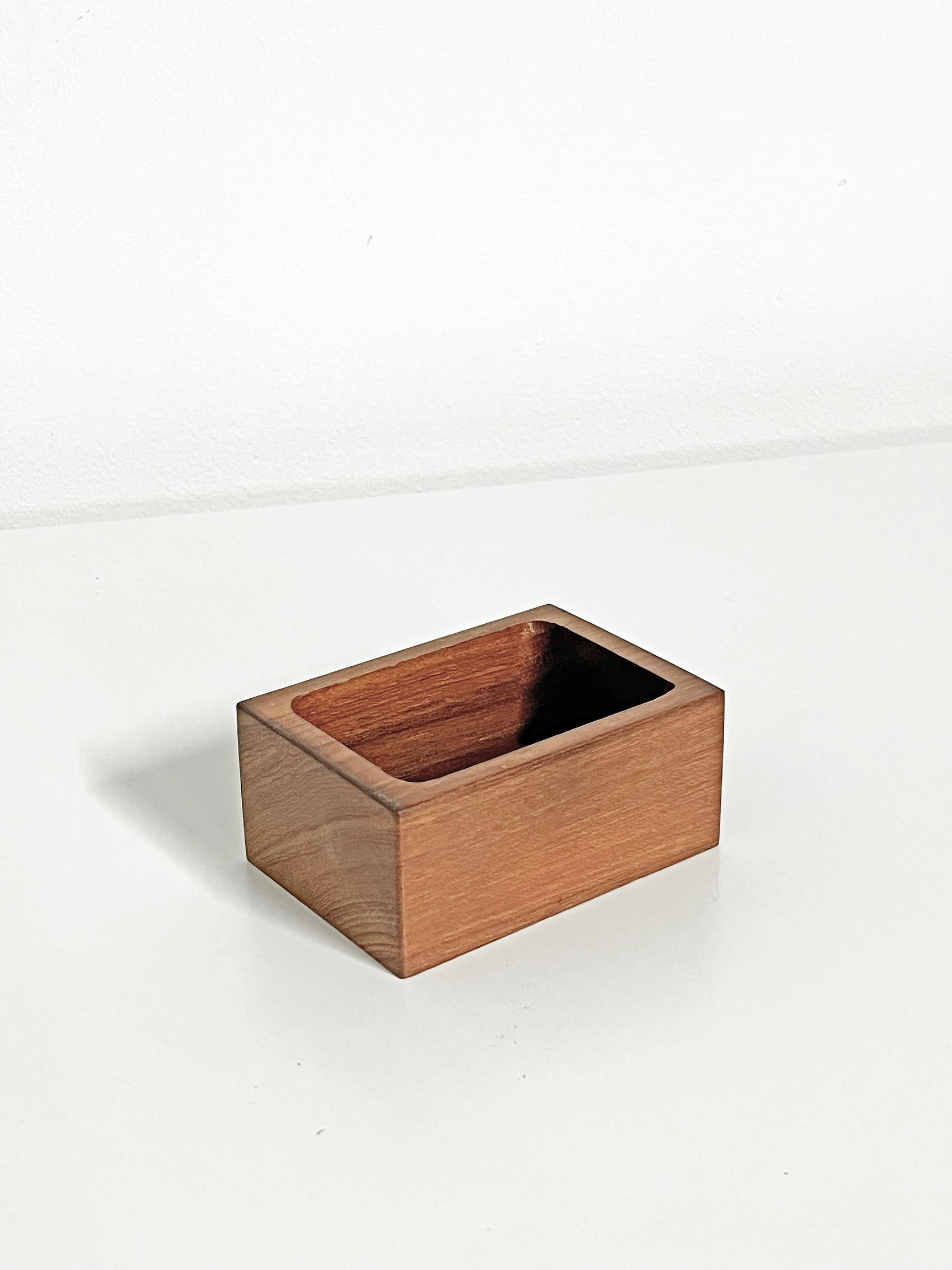 Swedish Scandinavian Modern Box in Teak and Crystal, Bengt Edenfalk, Skruf, ca 1960's