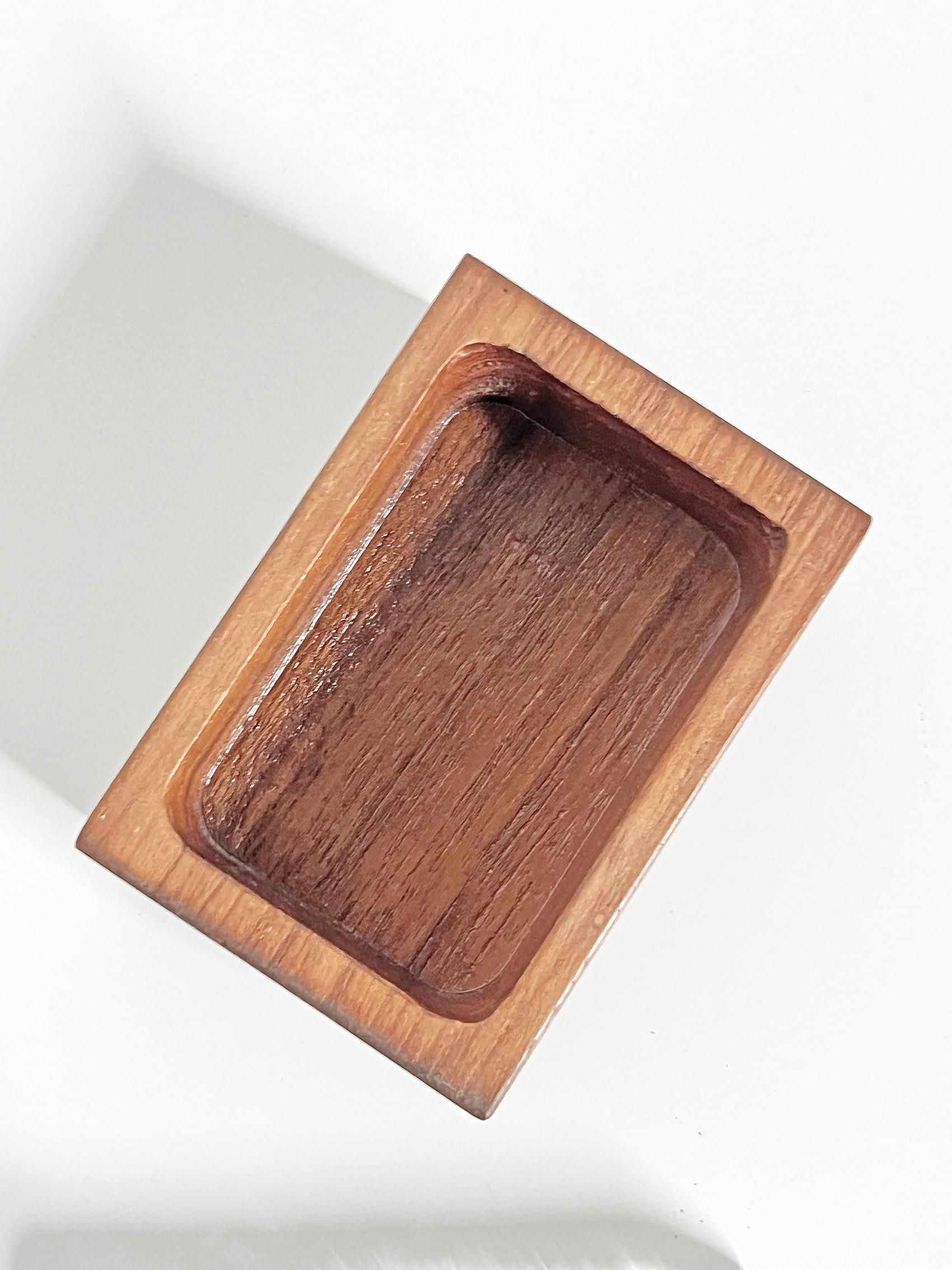 Scandinavian Modern Box in Teak and Crystal, Bengt Edenfalk, Skruf, ca 1960's 1