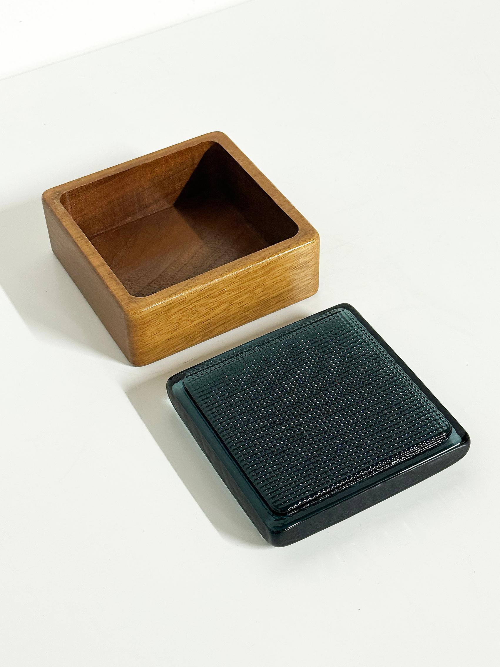 Scandinavian Modern Box in Teak and Glass, Bengt Edenfalk, Skruf, ca 1960's For Sale 1