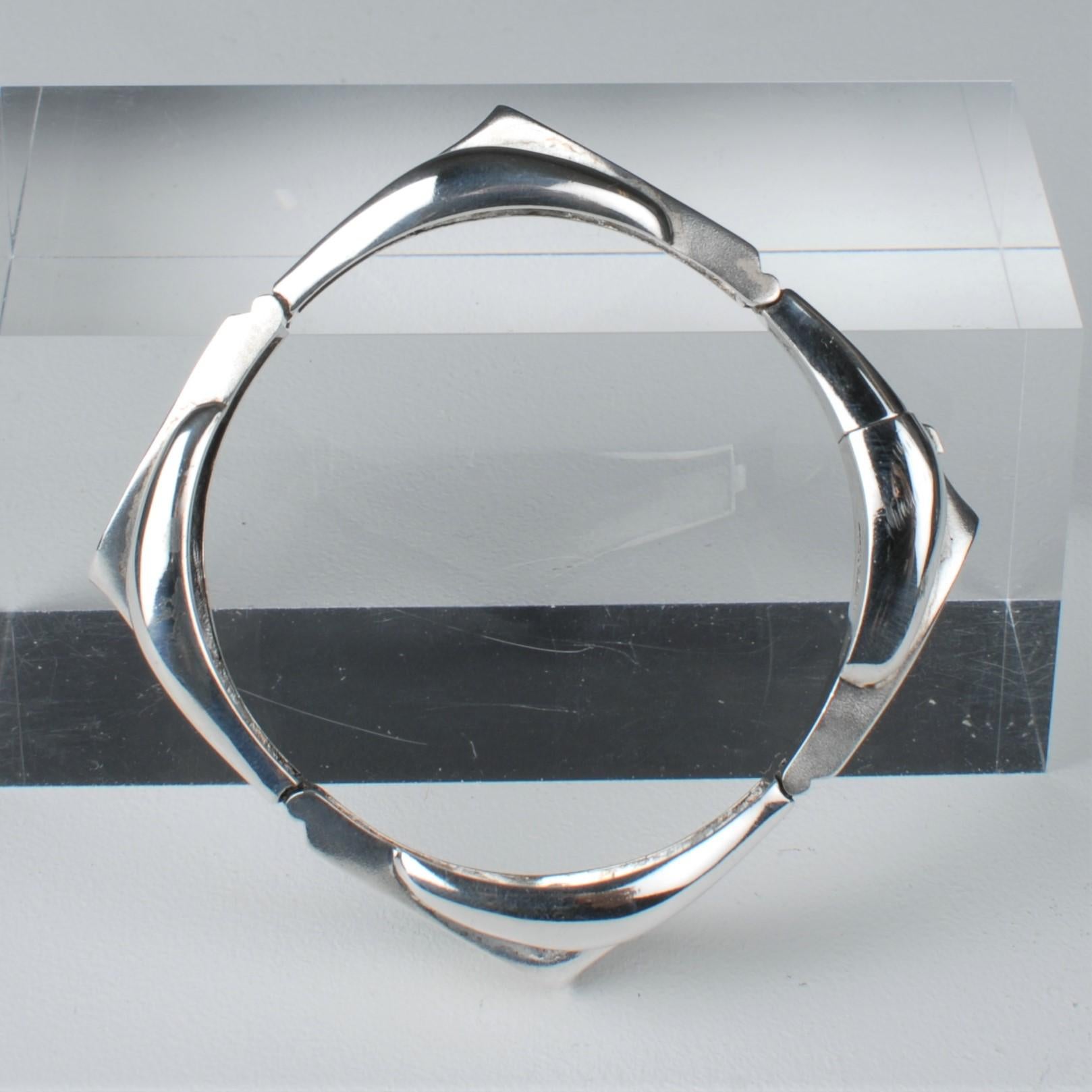 Scandinavian Modern Bracelet in Silver by Lapponia, Finland For Sale 2