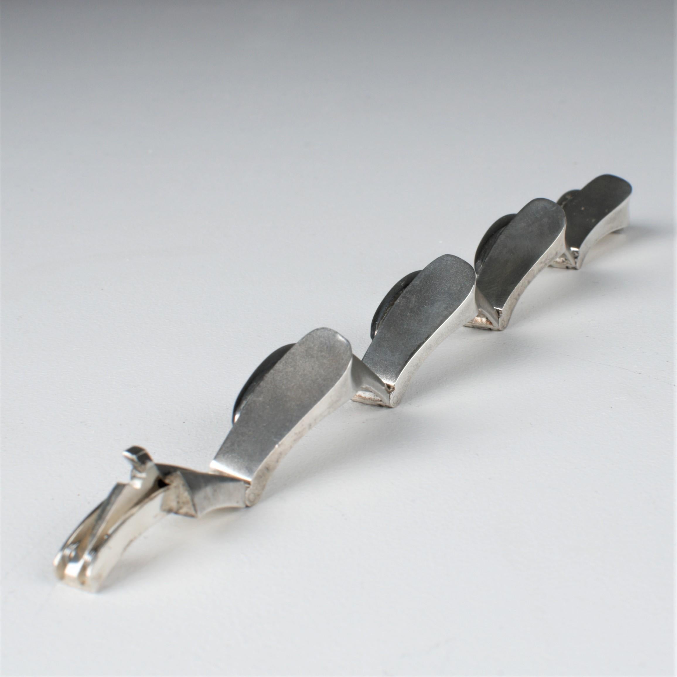 Finnish Scandinavian Modern Bracelet in Silver by Lapponia, Finland For Sale