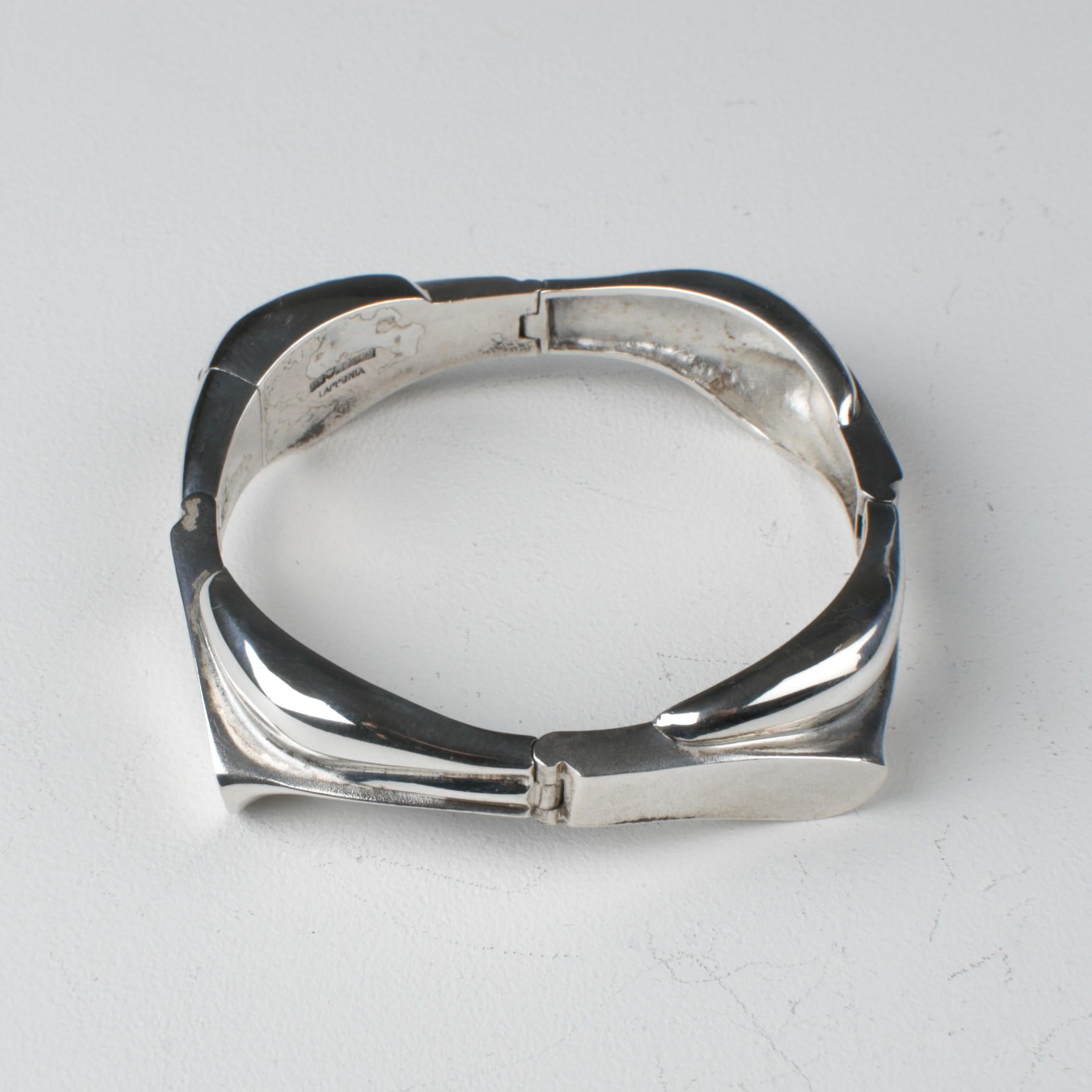 Scandinavian Modern Bracelet in Silver by Lapponia, Finland For Sale 4