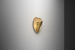 Scandinavian Modern Brass and White Lacquered Wall Lamp, Sweden Mid-20th Century