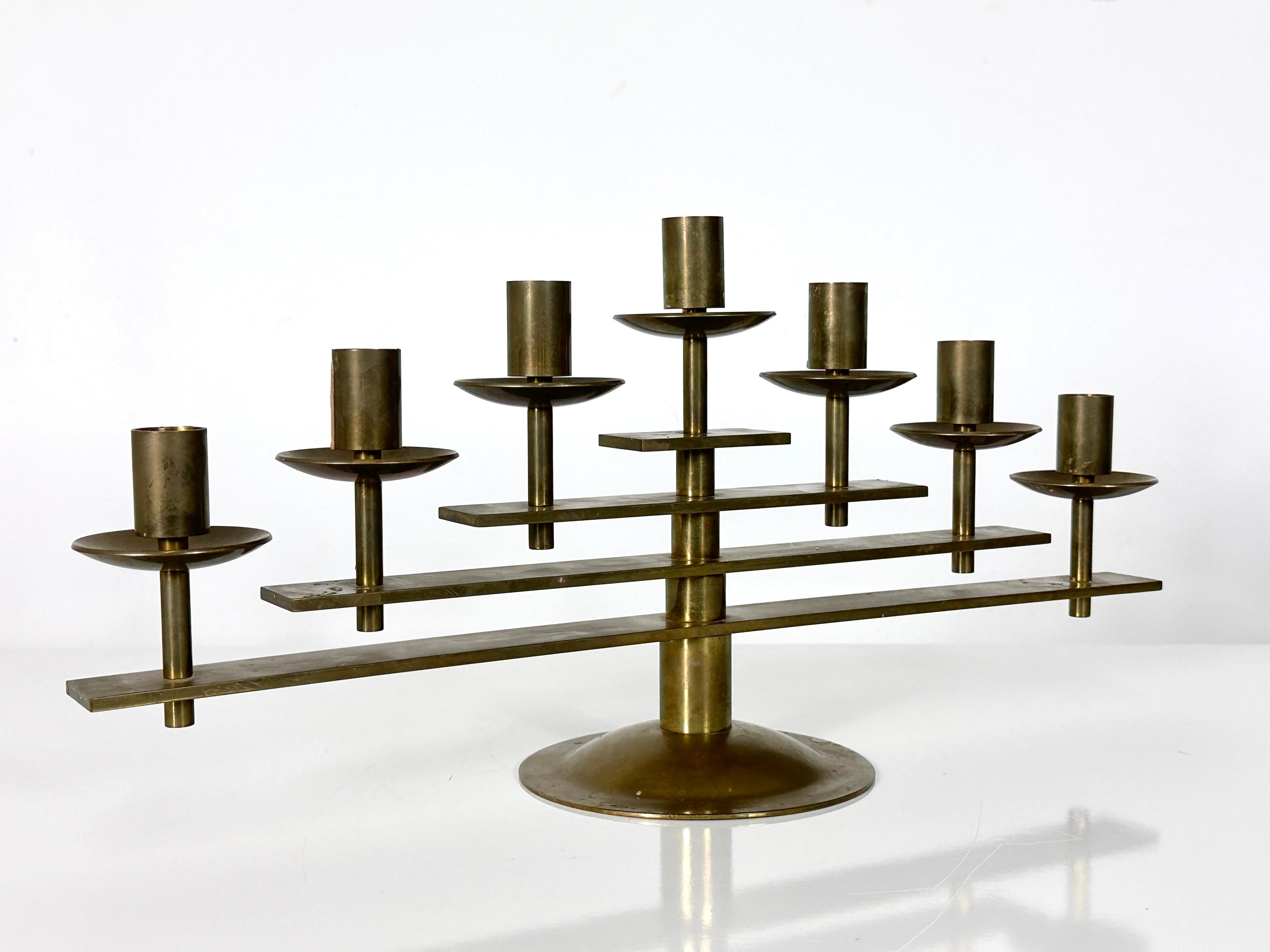 modern brass candelabra