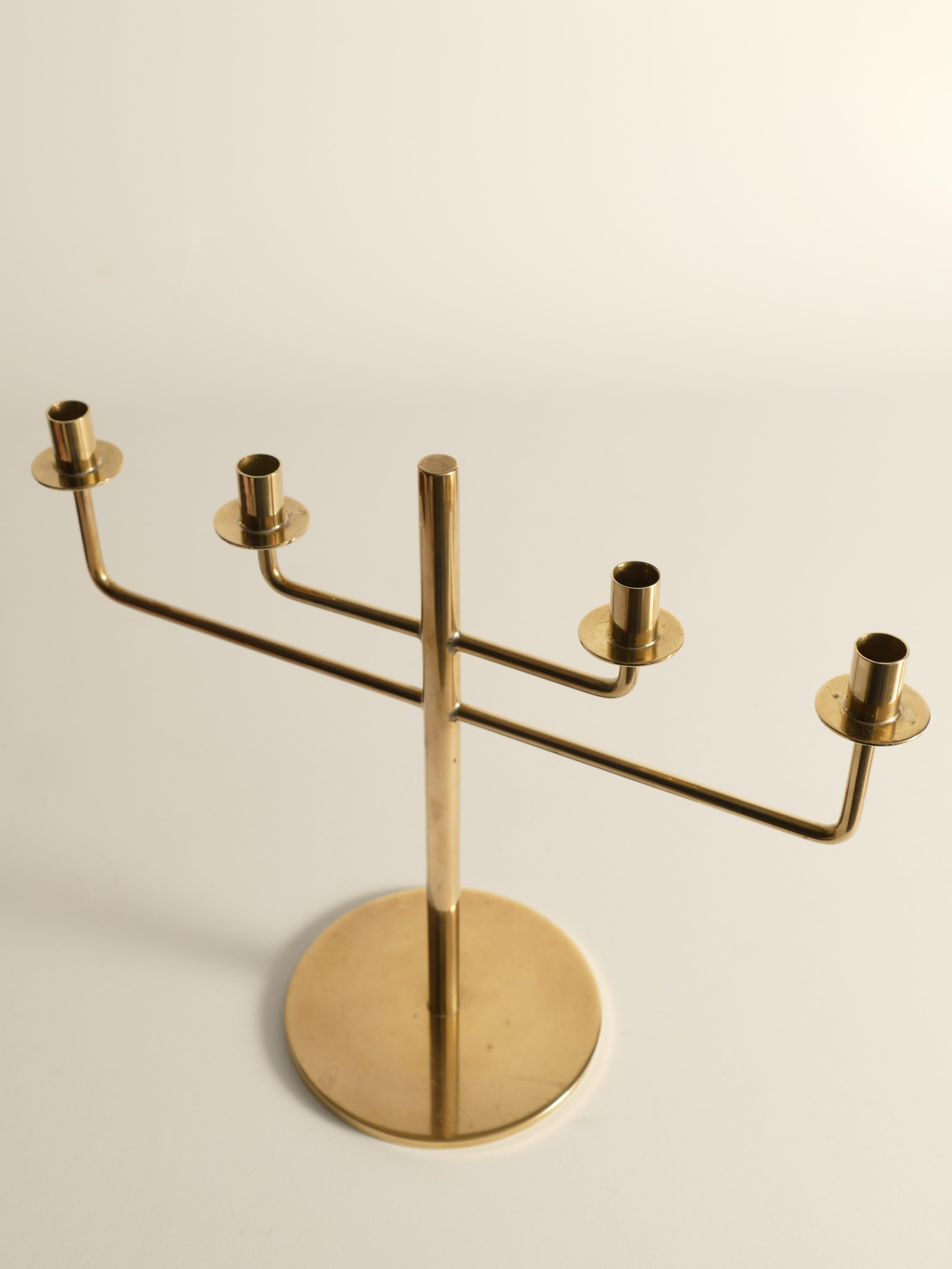 Chandelier scandinave moderne en laiton de Hans-Agne Jakobsson, Markaryd, années 1960 en vente 2