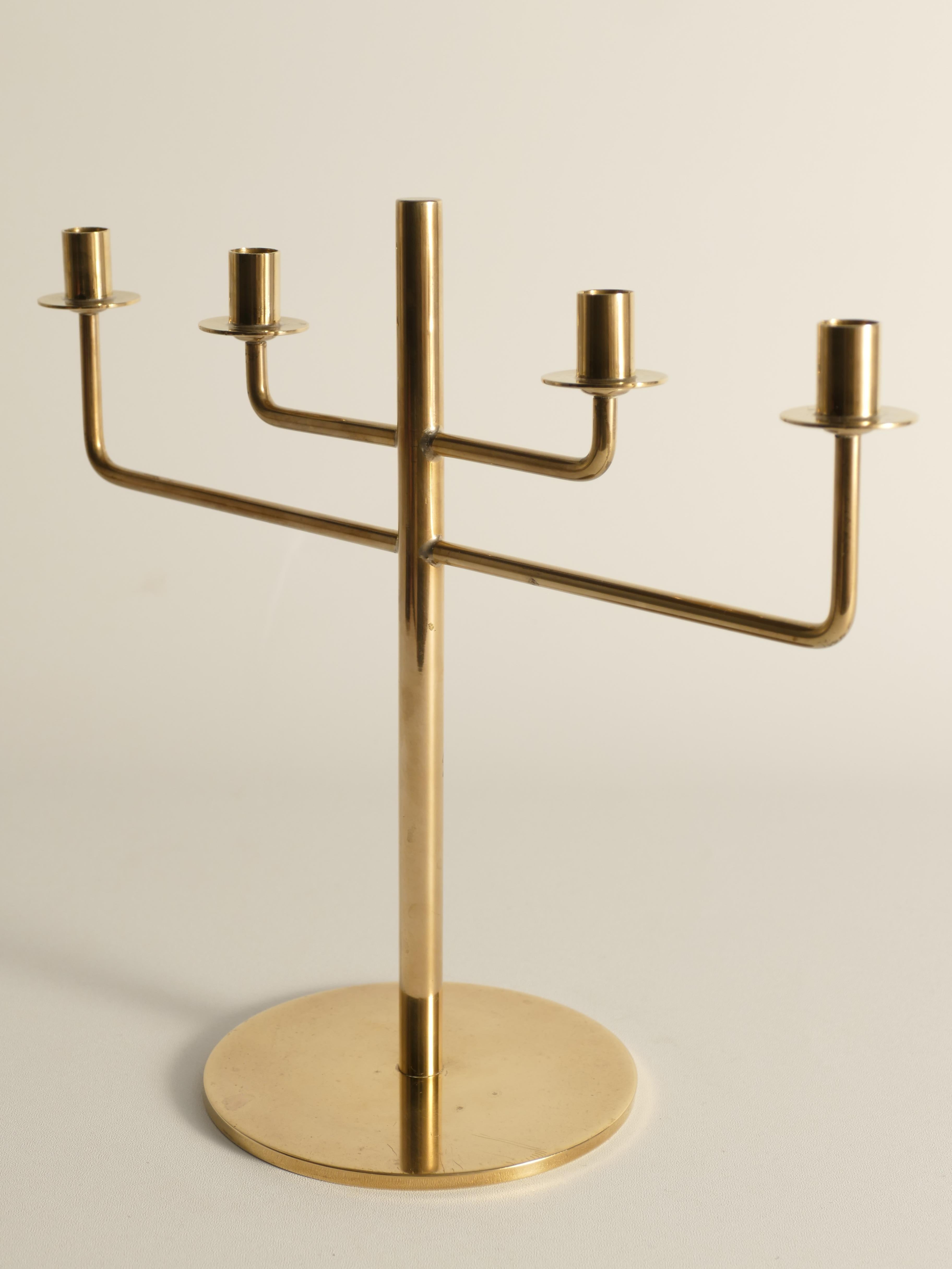Suédois Chandelier scandinave moderne en laiton de Hans-Agne Jakobsson, Markaryd, années 1960 en vente