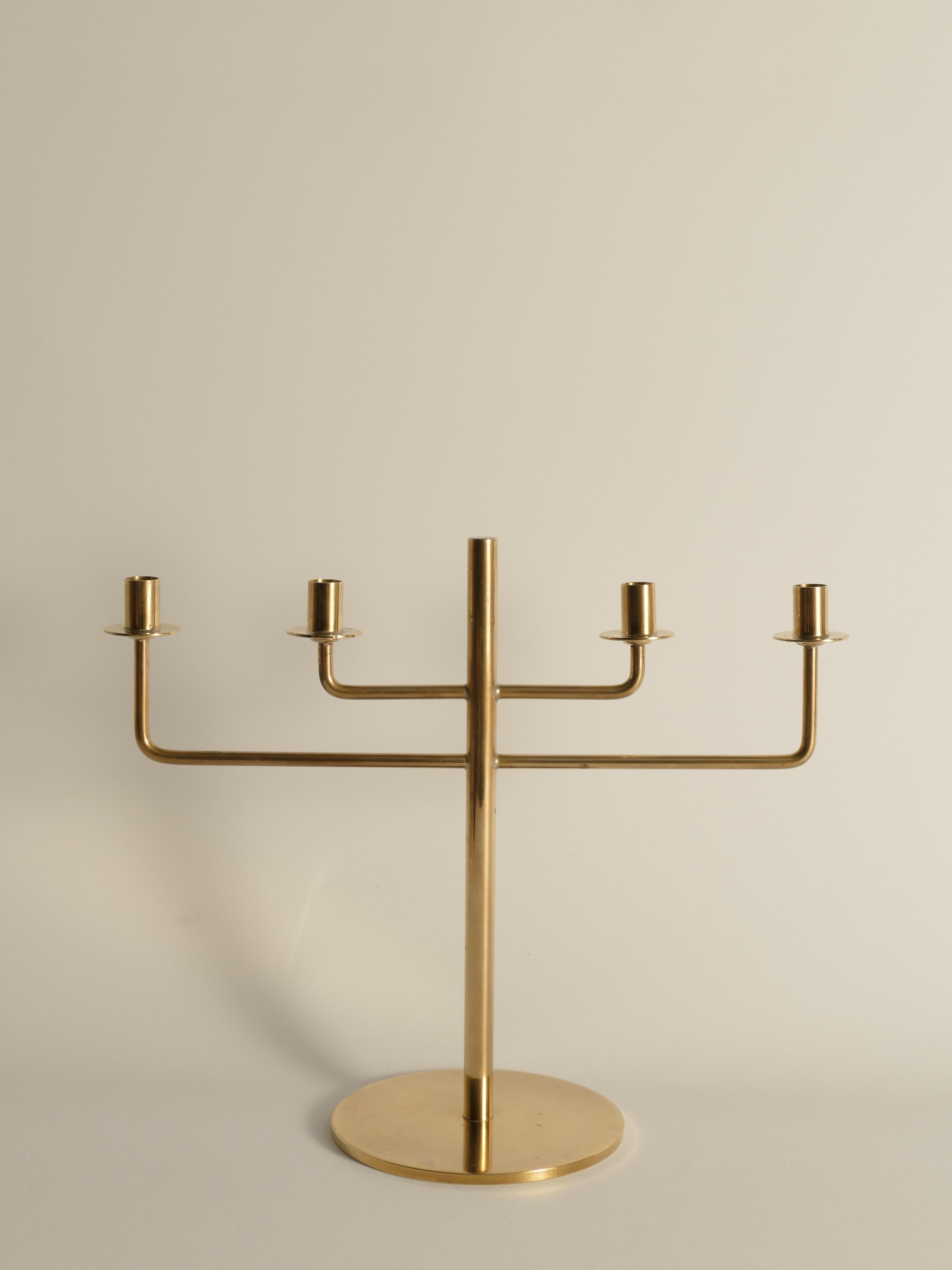Fait main Chandelier scandinave moderne en laiton de Hans-Agne Jakobsson, Markaryd, années 1960 en vente