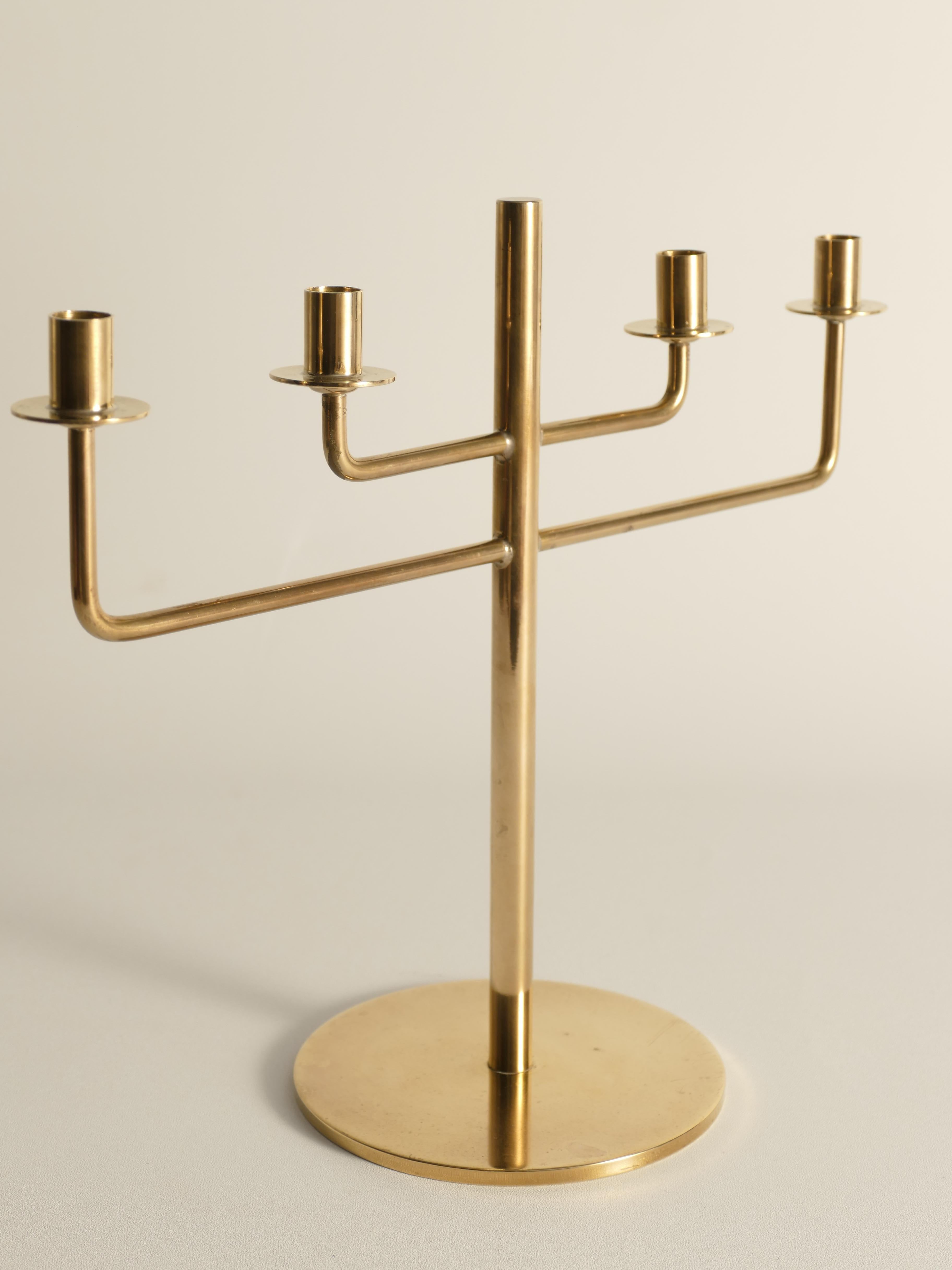 Chandelier scandinave moderne en laiton de Hans-Agne Jakobsson, Markaryd, années 1960 en vente 1