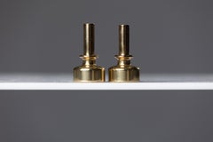 Scandinavian Modern Brass Candlesticks from Hans-Agne Jakobsson