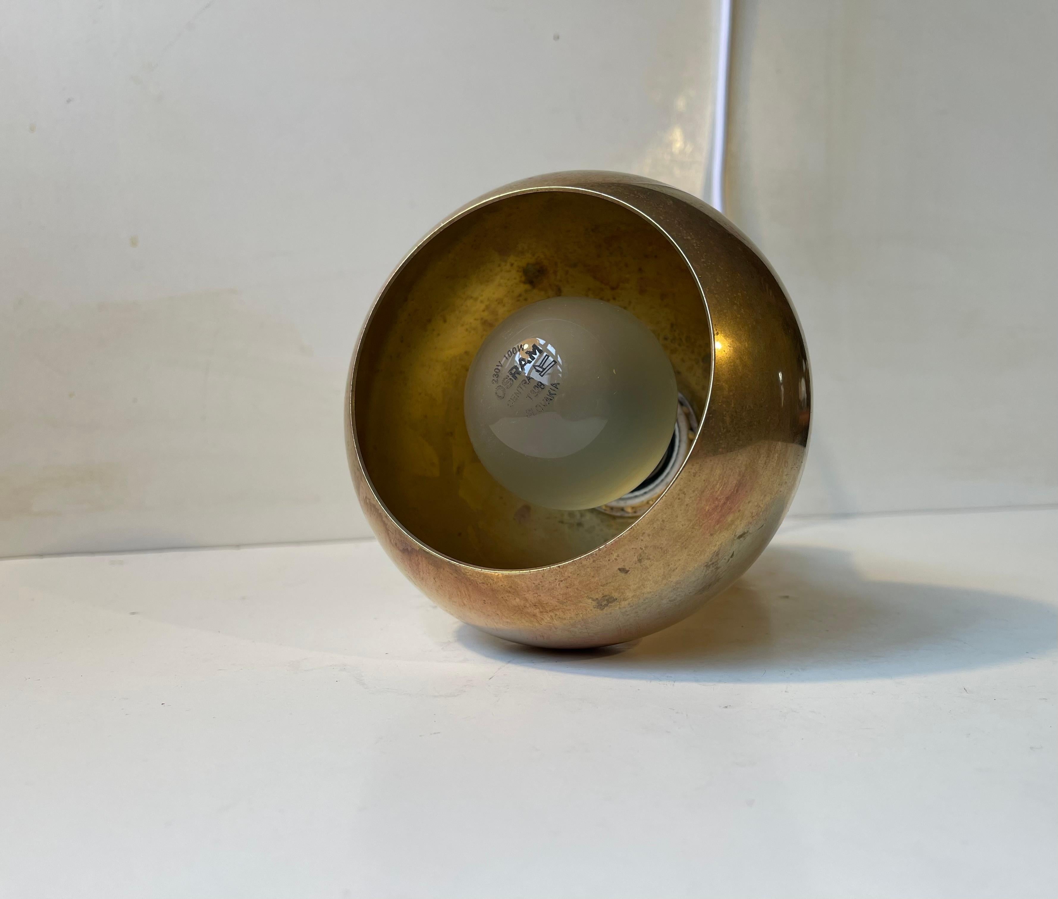 Scandinavian Modern Brass Fallos Pendant Lamp by Benny Frandsen, 1970s For Sale 2