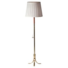 Lampadaire scandinave moderne en laiton, années 1950/1960