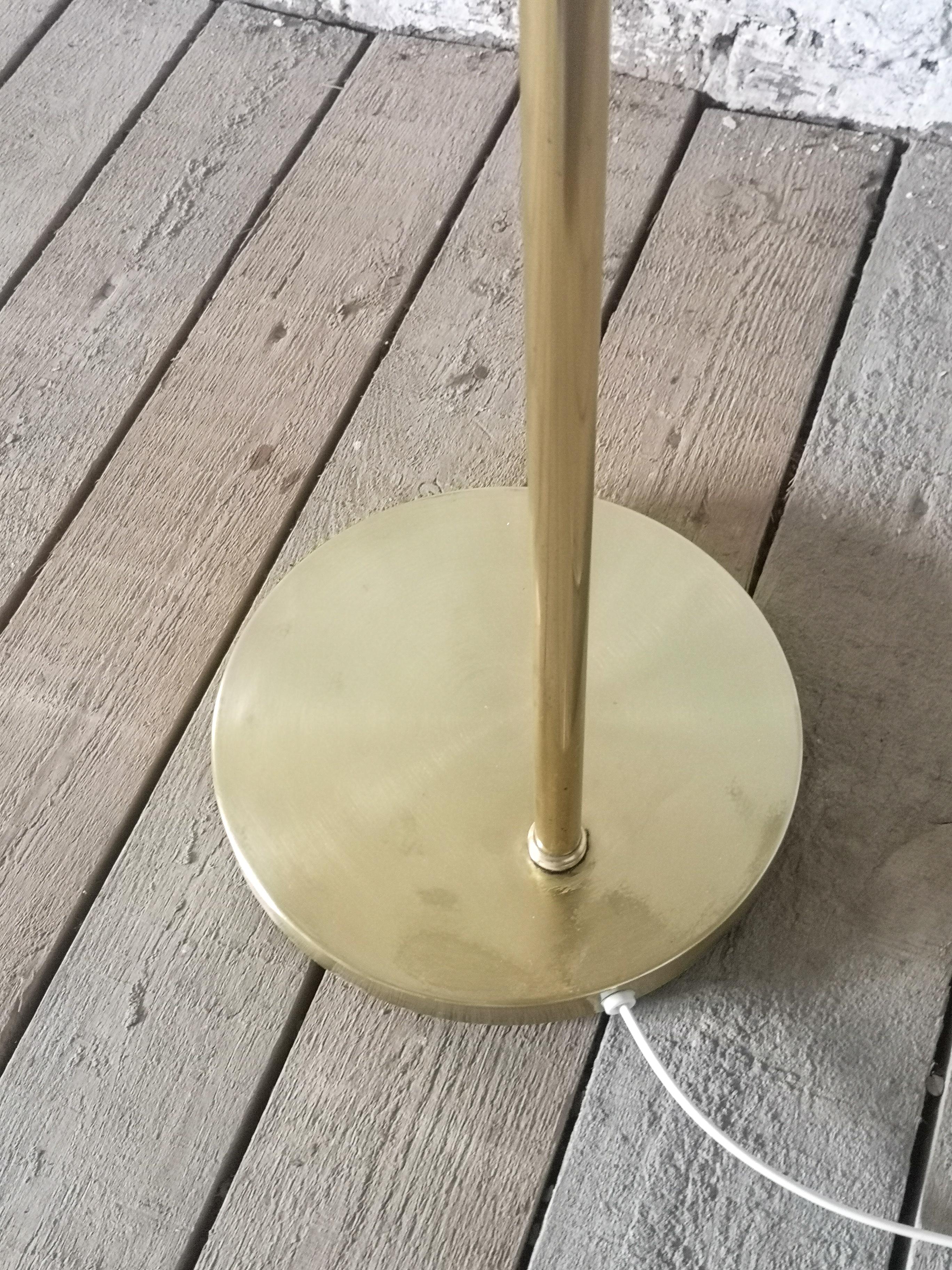 Scandinavian Modern Brass Floor Lamp Ewå, Sweden, 1970s 1