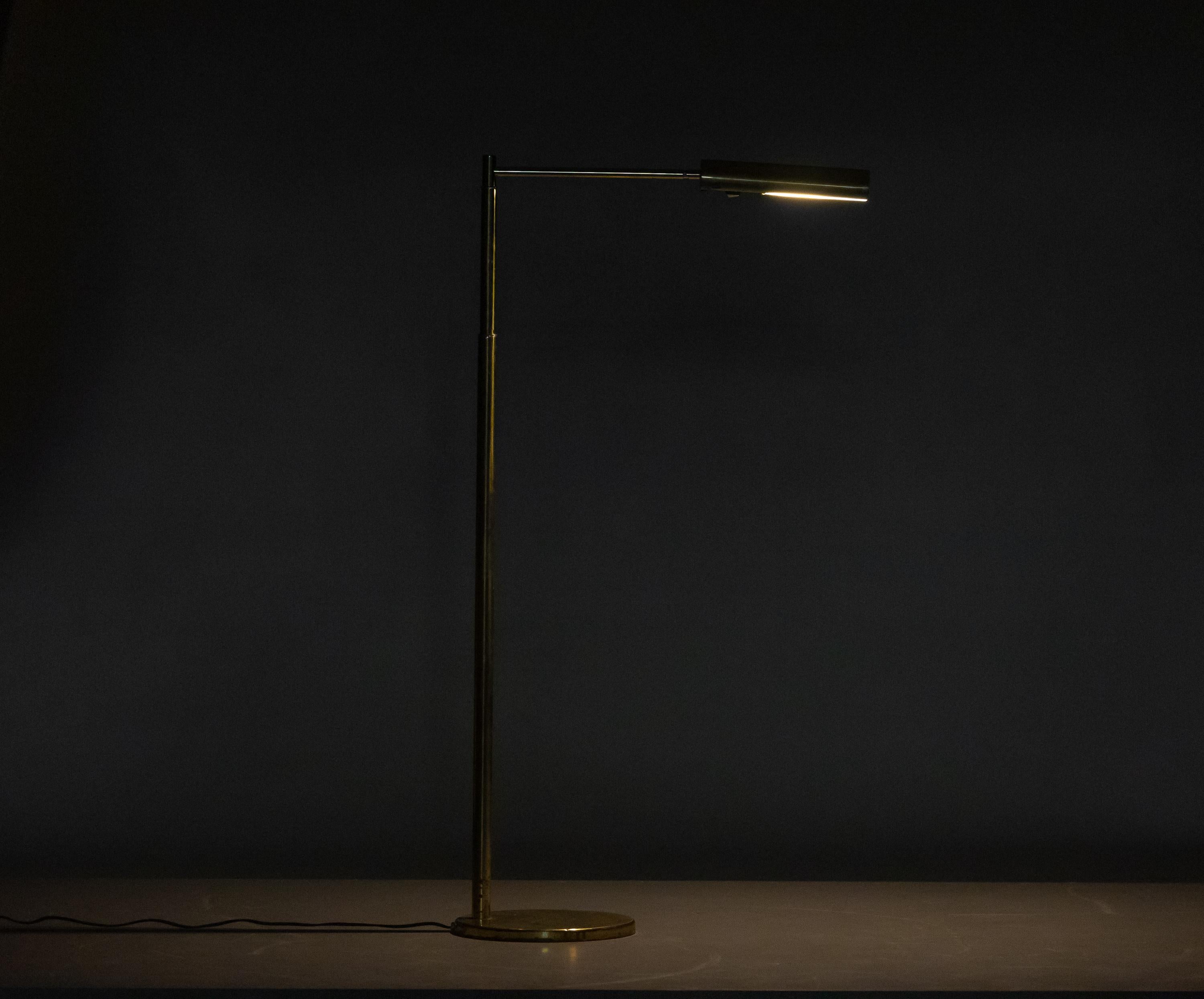 Scandinavian Modern Brass Floor Lamp from Bergboms G-300, Set of 2 For Sale 1