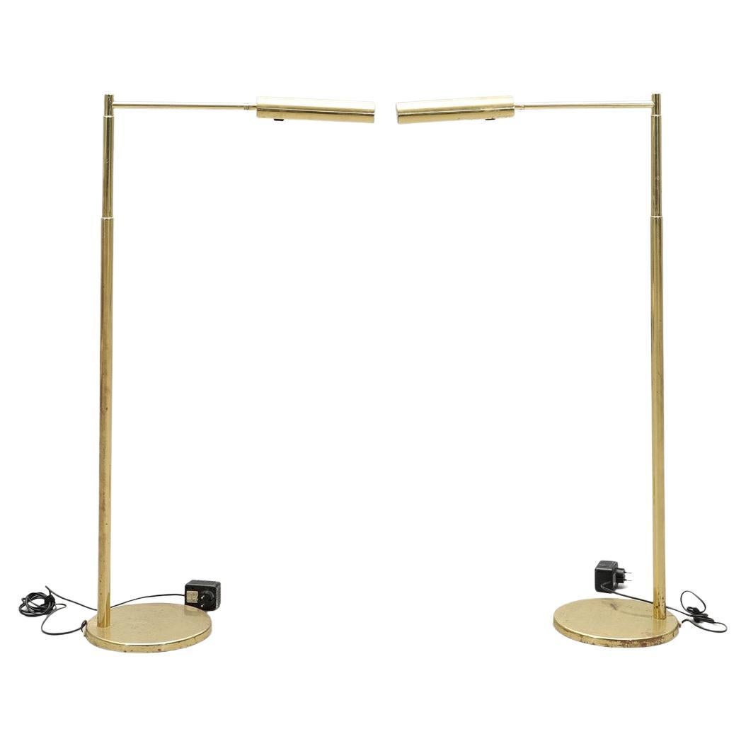 Scandinavian Modern Brass Floor Lamp from Bergboms G-300, Set of 2 For Sale