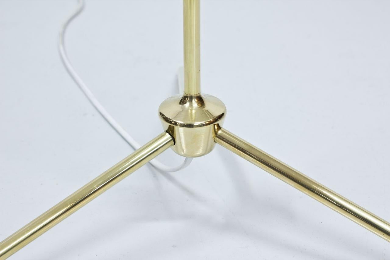 Scandinavian Modern Brass Floor Lamps 