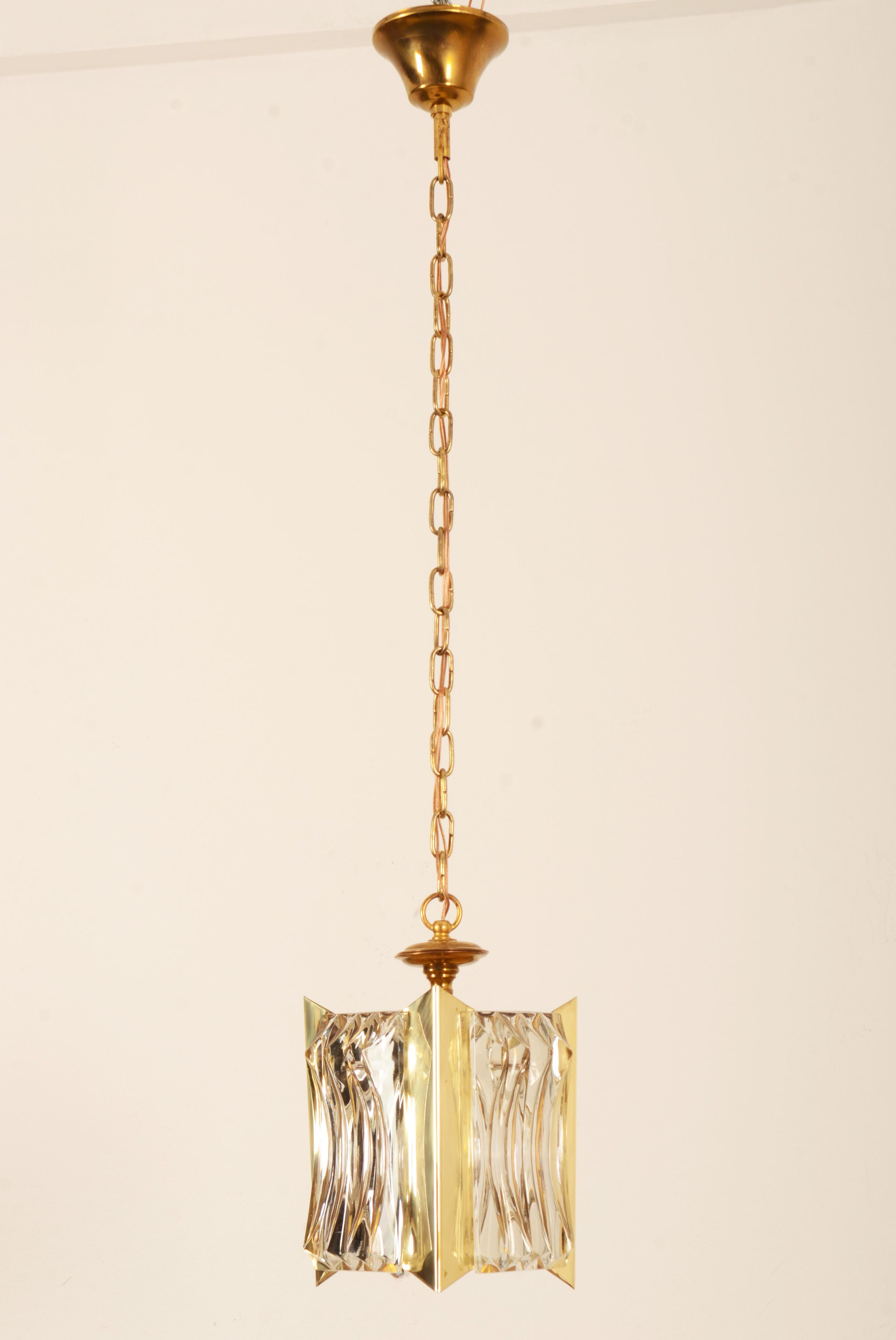 Scandinavian Modern Brass Pendant by Boréns, Borås In Good Condition For Sale In Vienna, AT