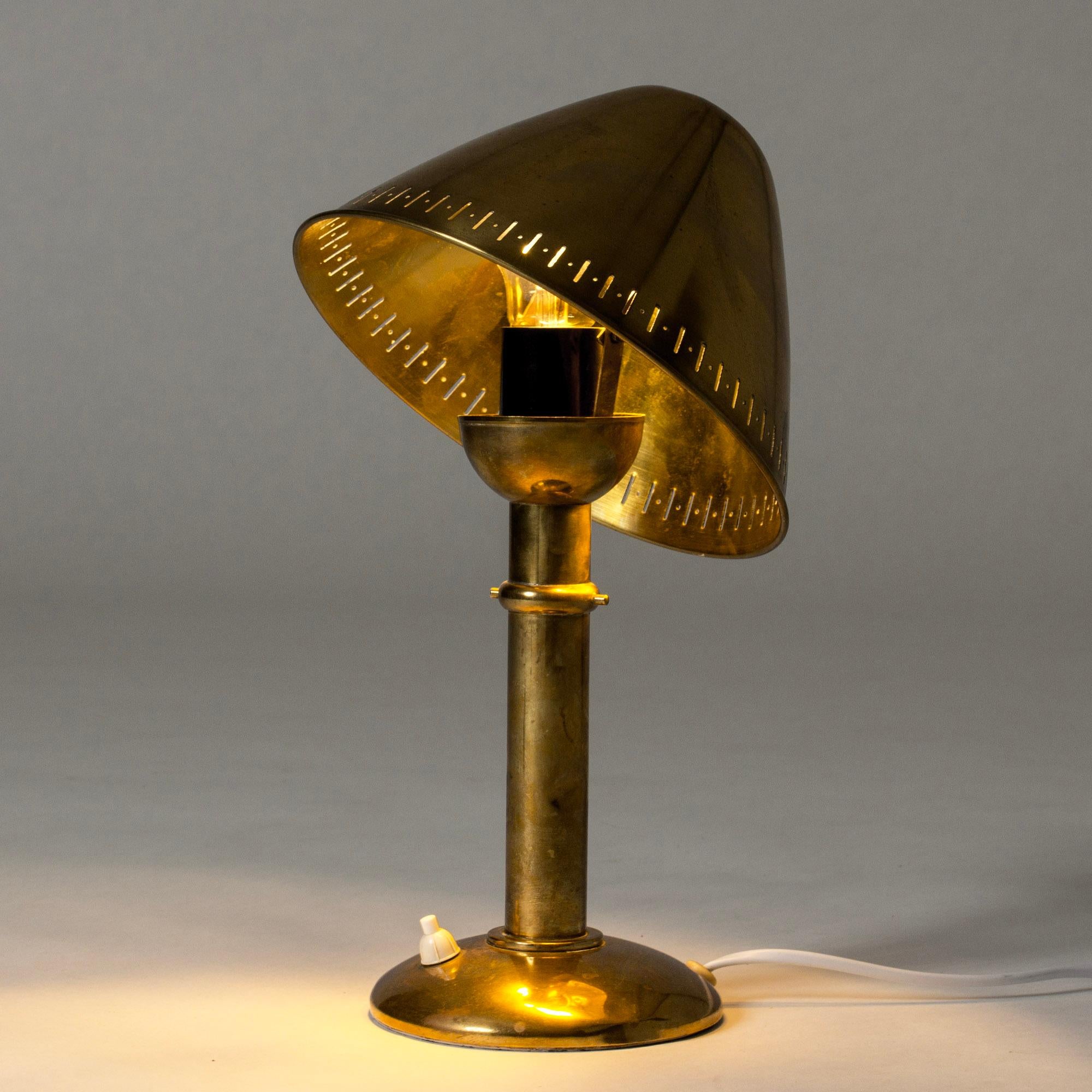 Scandinavian Modern Brass Table Lamp, ASEA, Sweden, 1950s For Sale 1