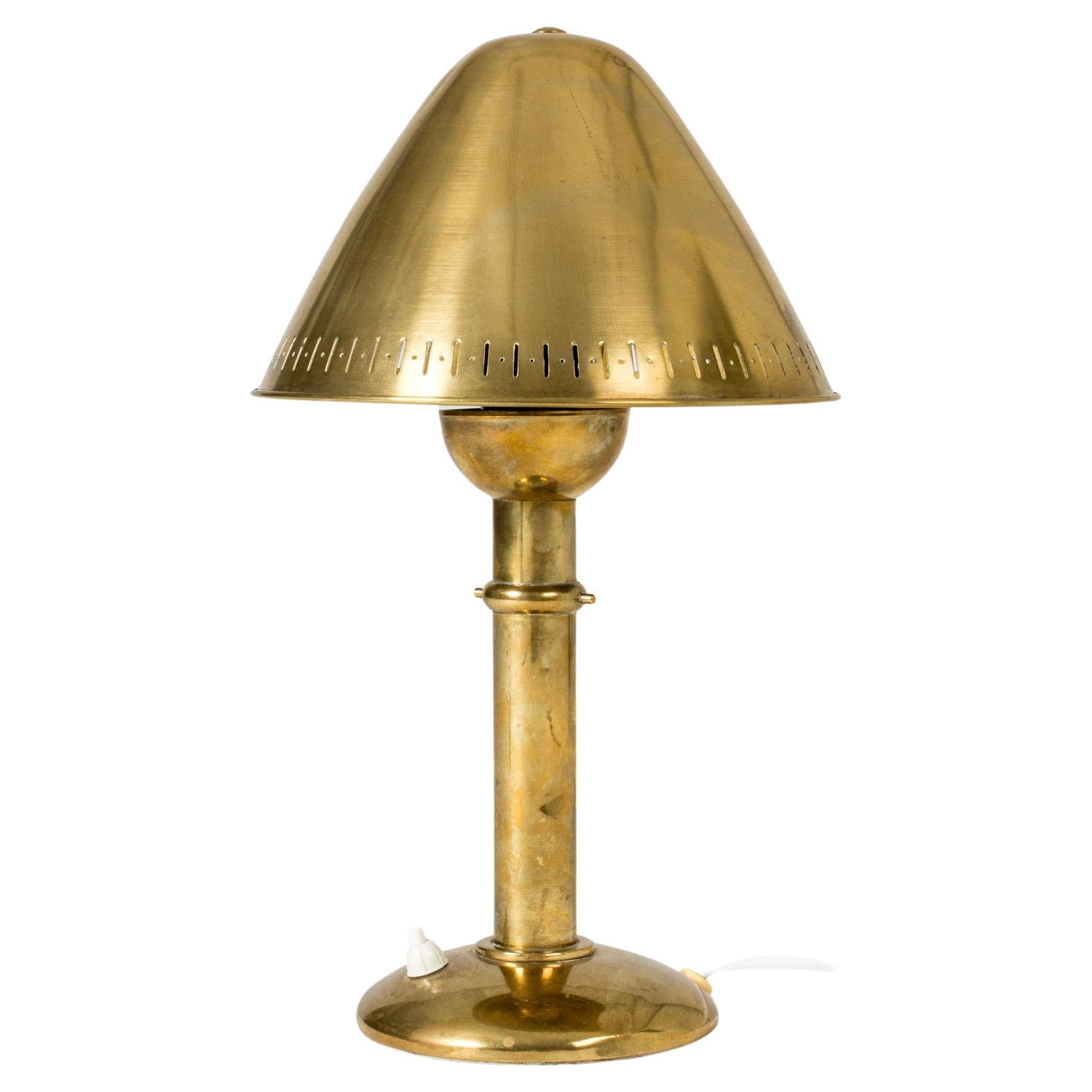 Scandinavian Modern Brass Table Lamp, ASEA, Sweden, 1950s For Sale