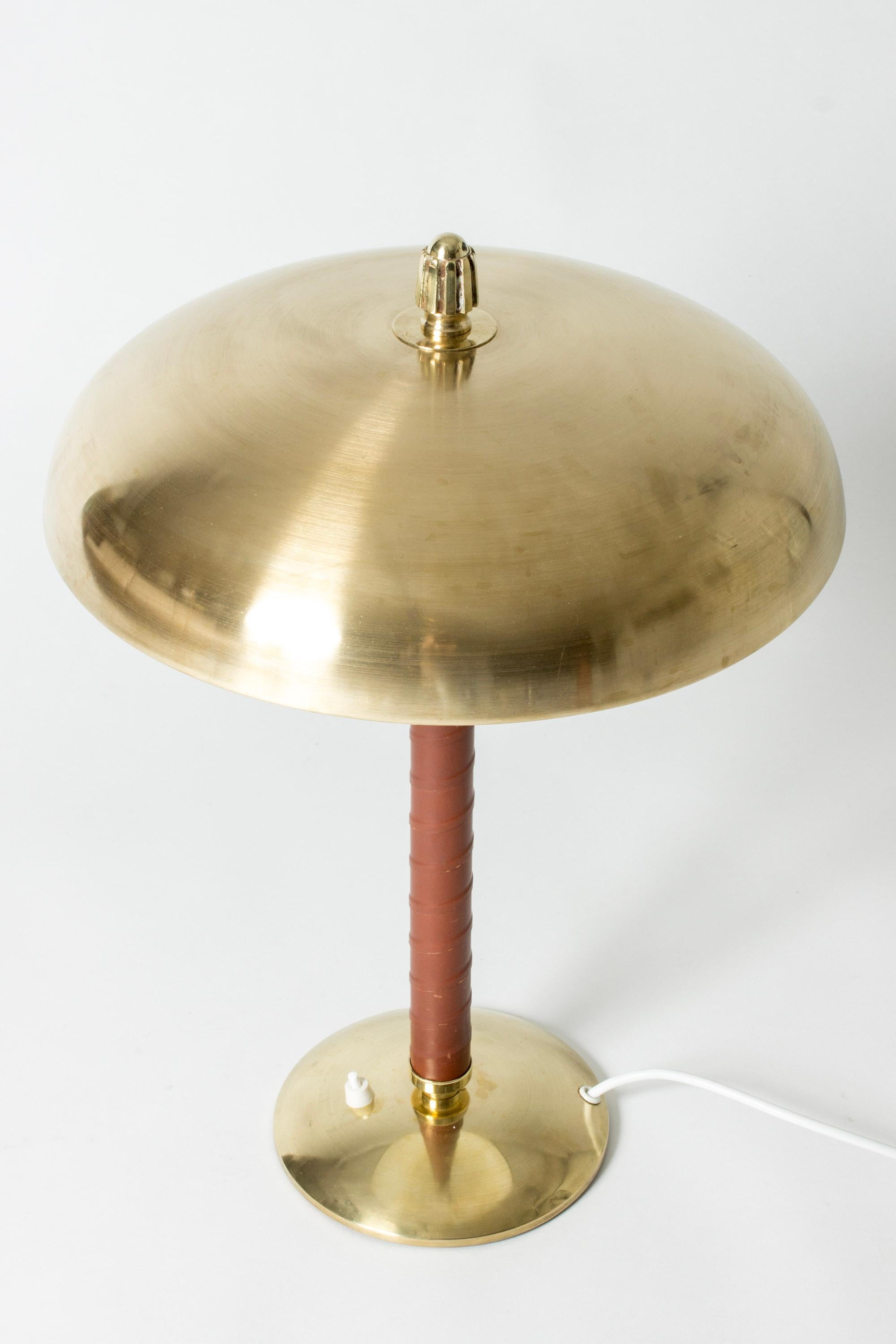 Swedish Scandinavian Modern Brass Table Lamp by Einar Bäckström, Sweden, 1950s