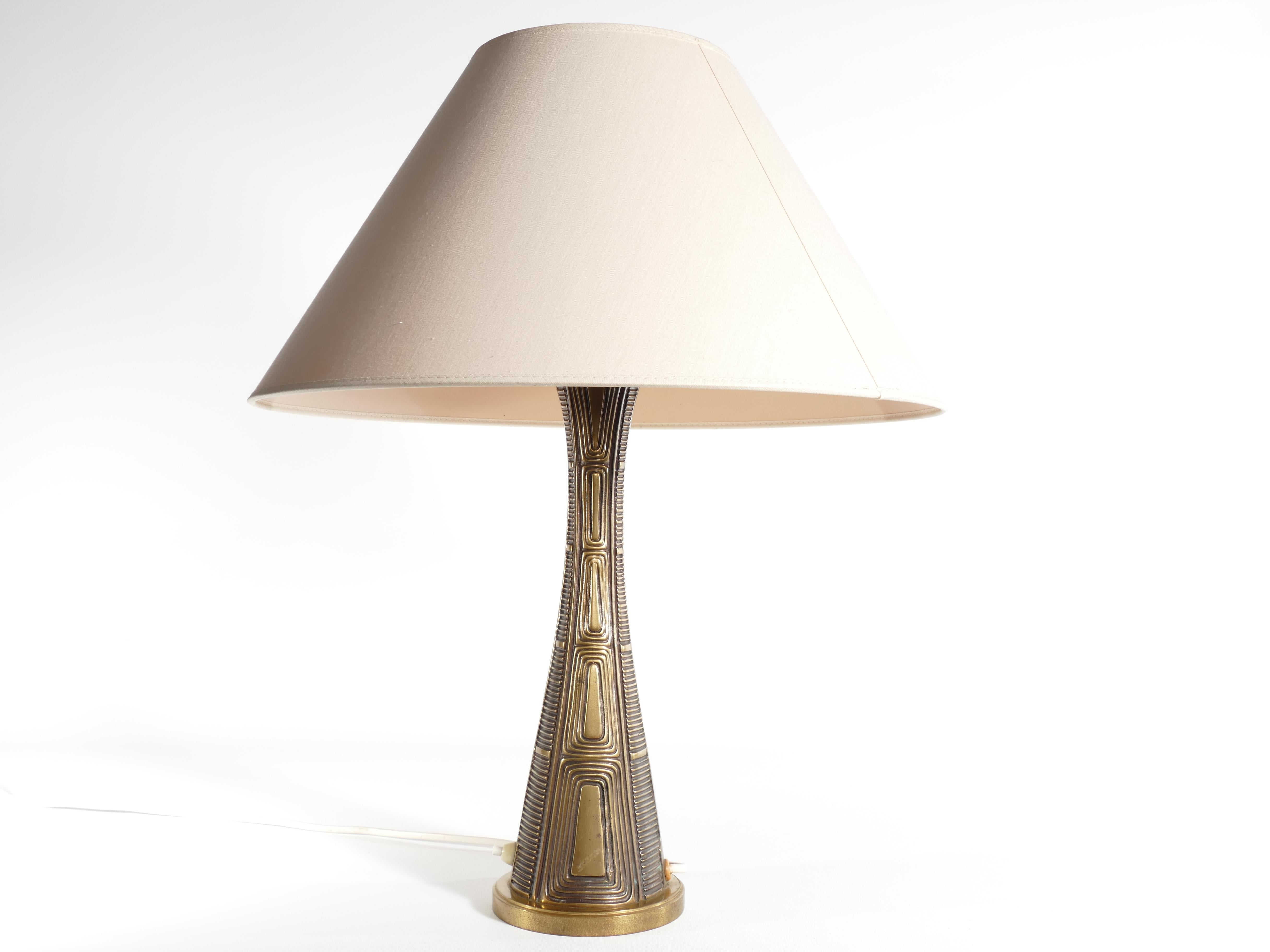 Scandinavian Modern Brass Table Lamp by Sonja Katzin for ASEA, Sweden, 1950’s 4