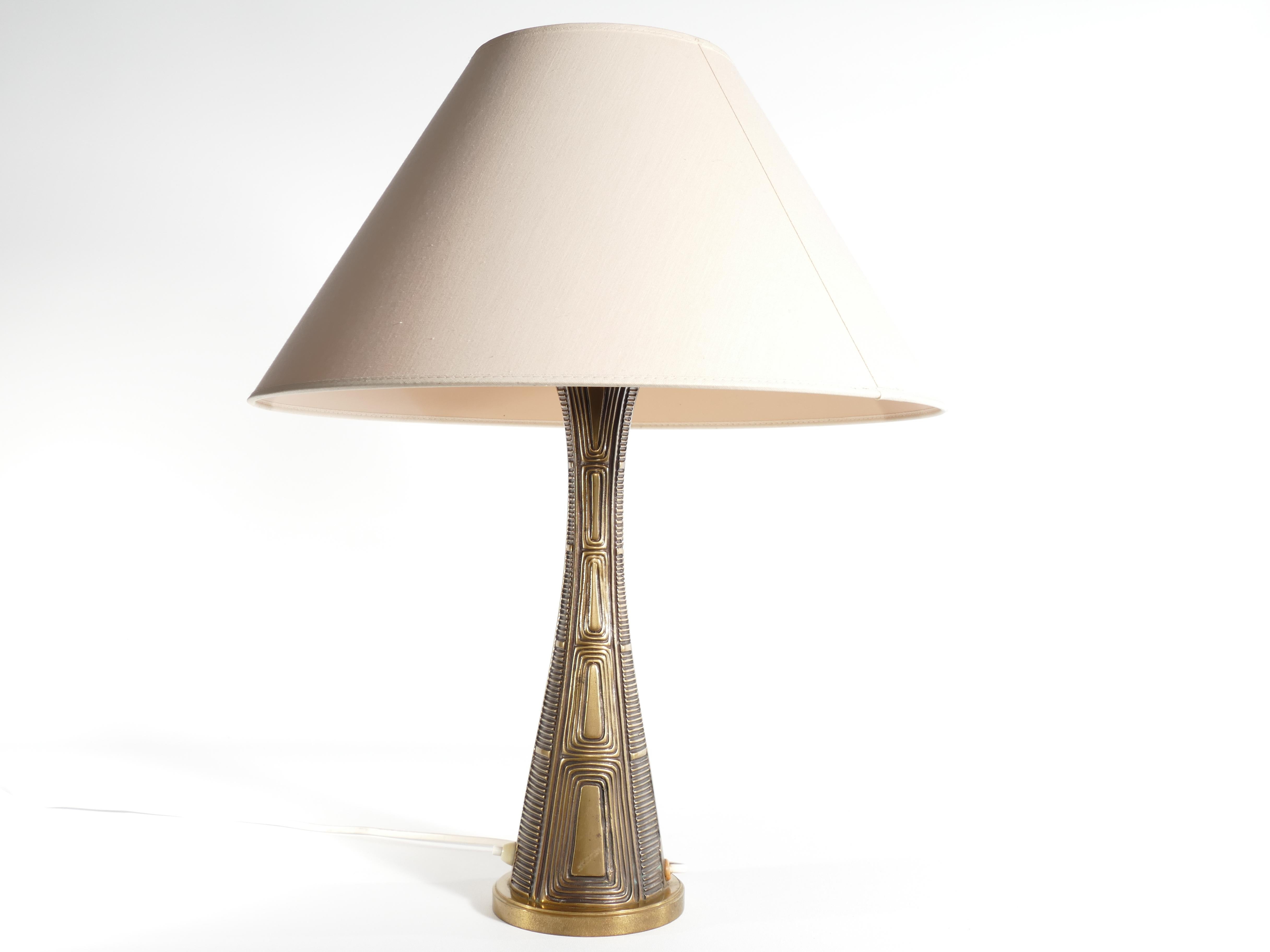 Scandinavian Modern Brass Table Lamp by Sonja Katzin for ASEA, Sweden, 1950’s 5