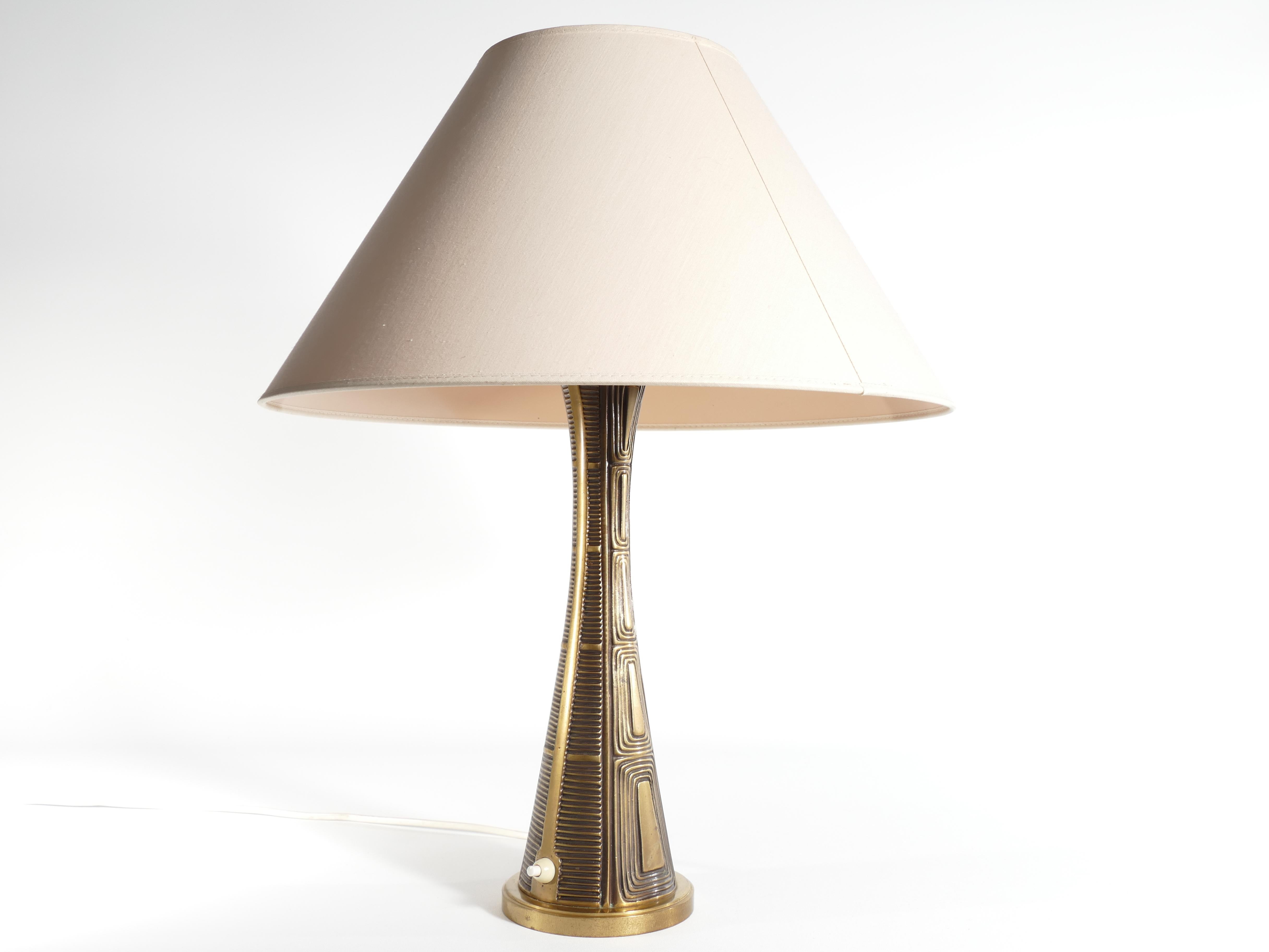Scandinavian Modern Brass Table Lamp by Sonja Katzin for ASEA, Sweden, 1950’s 6