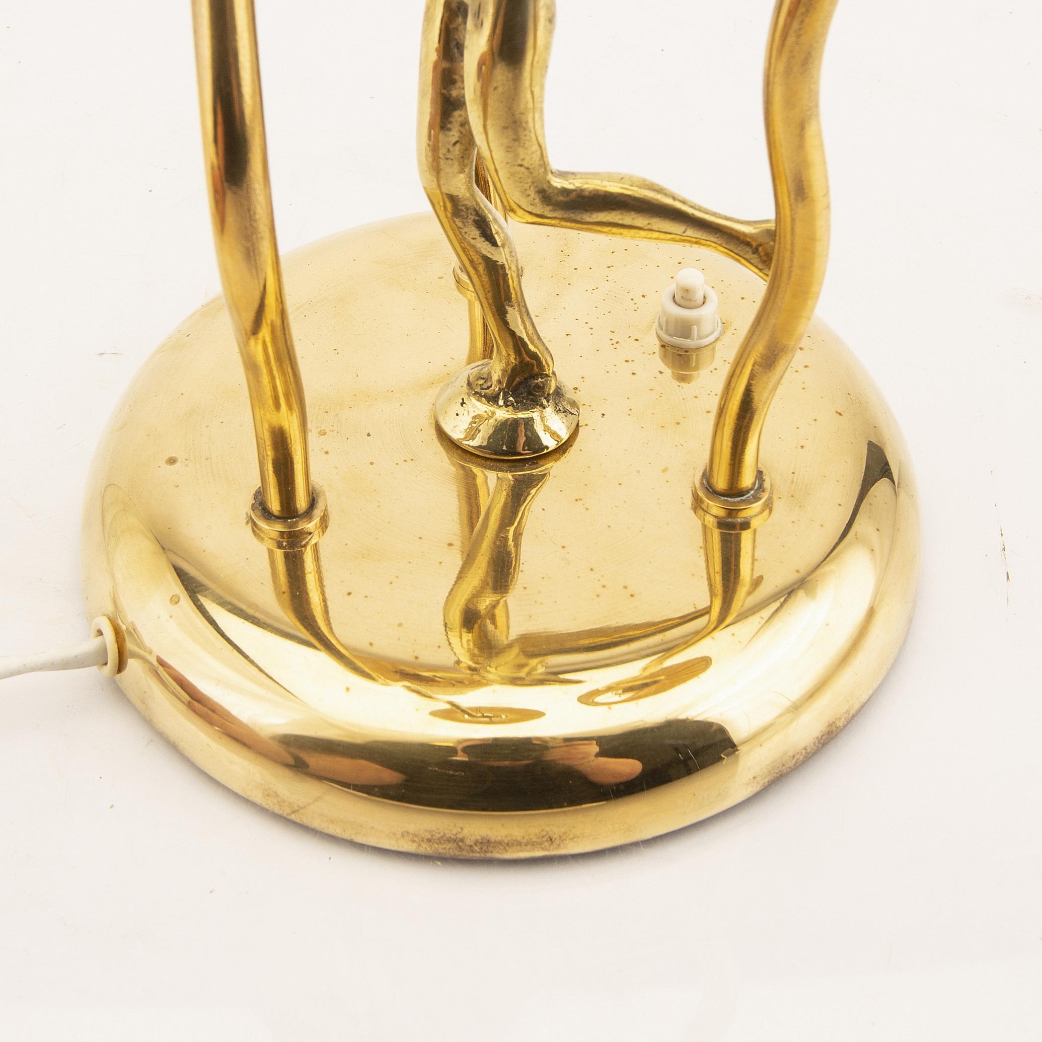 Swedish Scandinavian Modern Brass Table Lamp For Sale