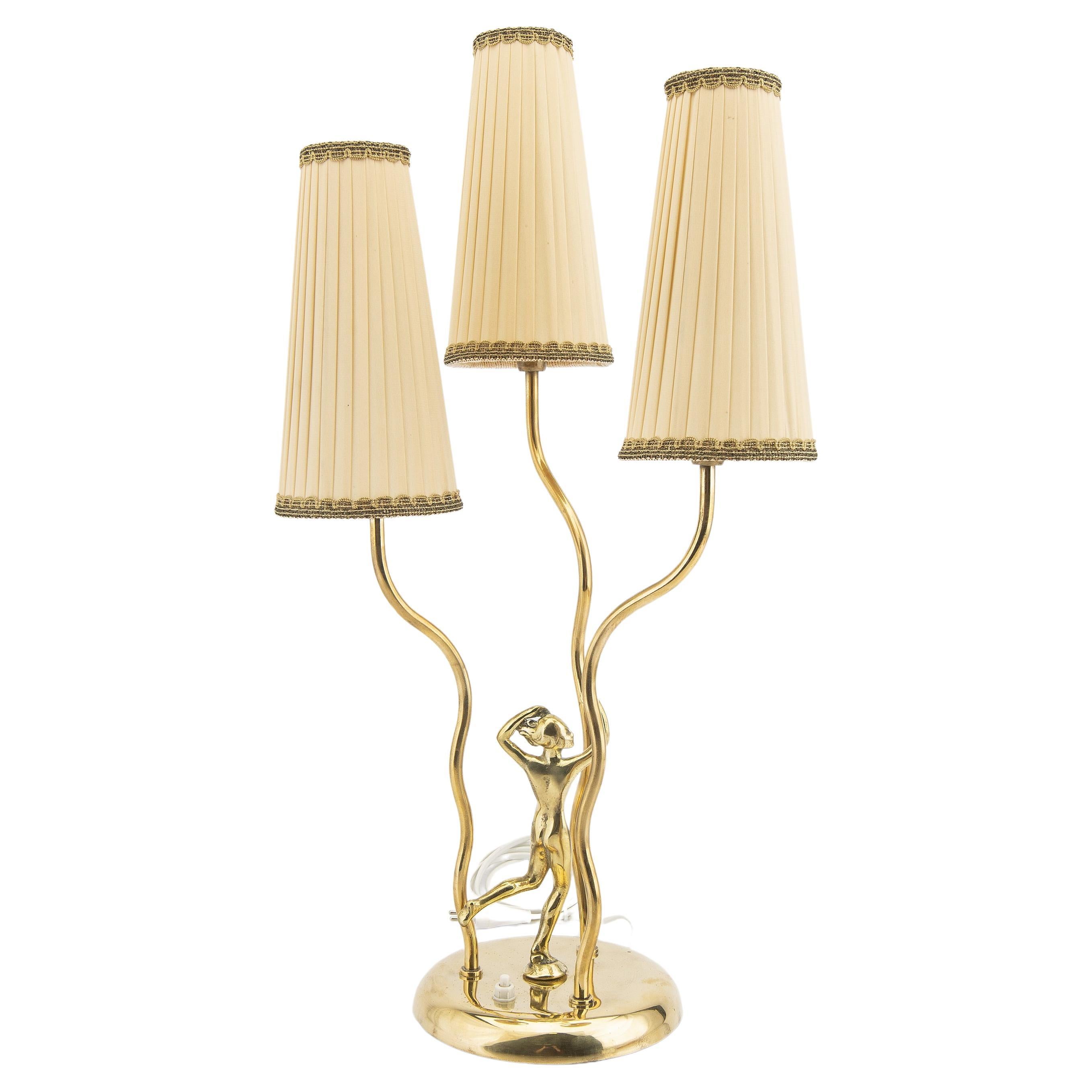 Scandinavian Modern Brass Table Lamp For Sale