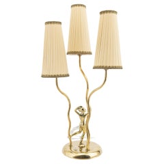 Retro Scandinavian Modern Brass Table Lamp