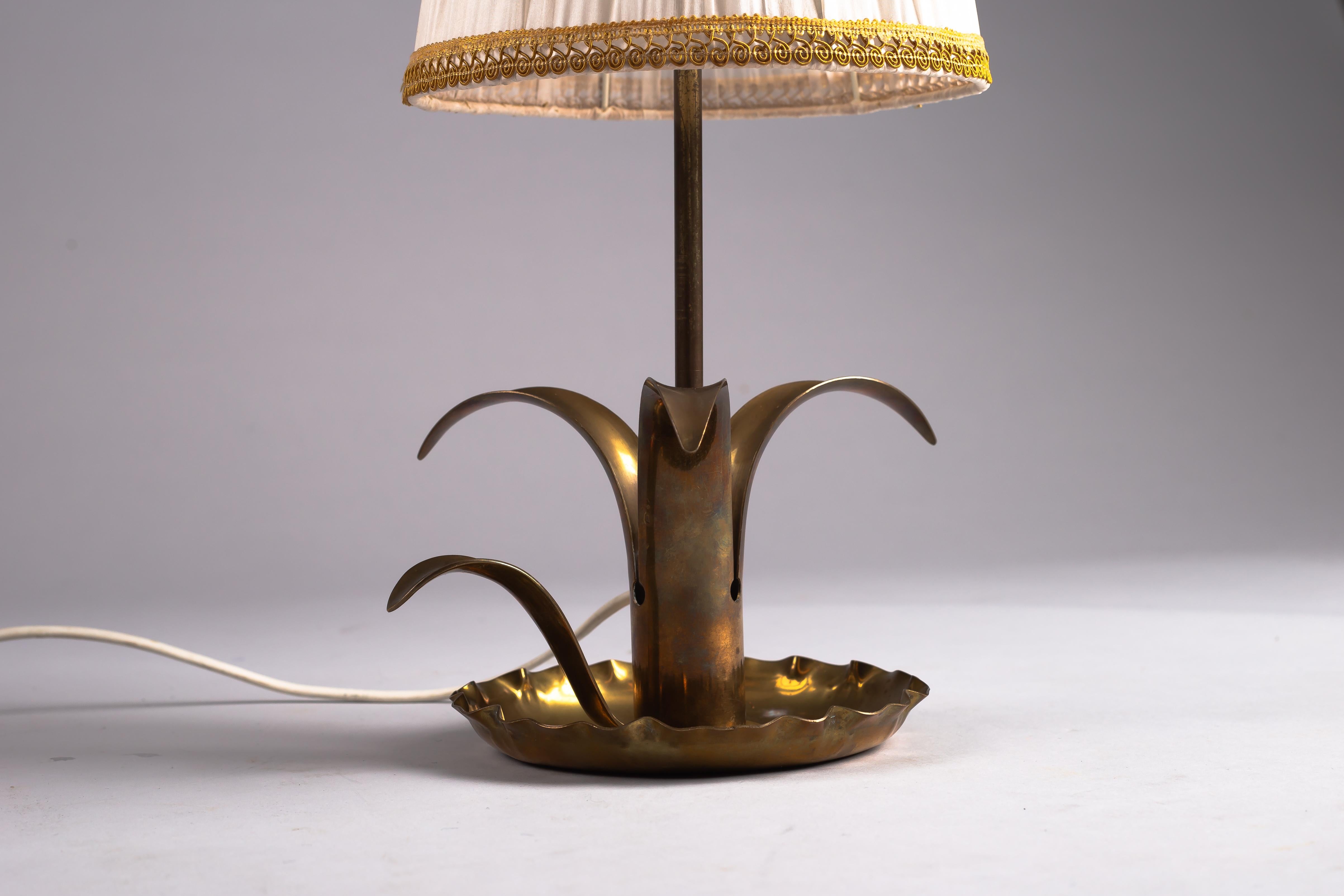 Scandinavian modern brass table lamp 