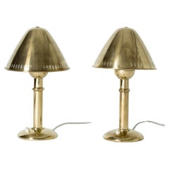 Scandinavian Modern Brass Table Lamps, ASEA, Sweden, 1950s