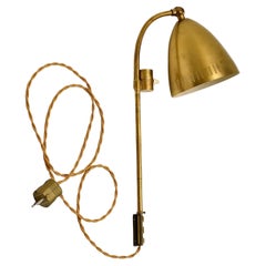 Scandinavian modern brass wall light, ca. 1940/1950